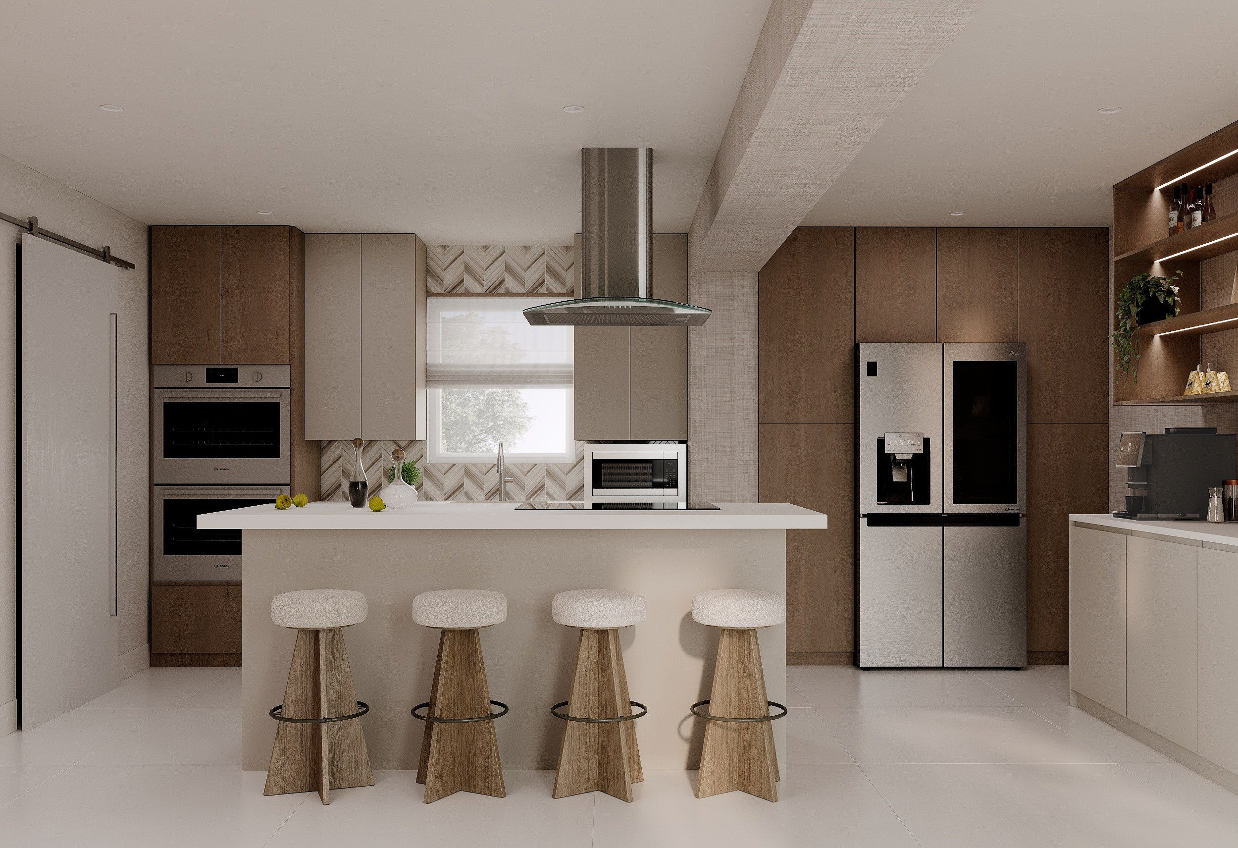 Kitchen/living/Maiami/Florida. Solovets visualization