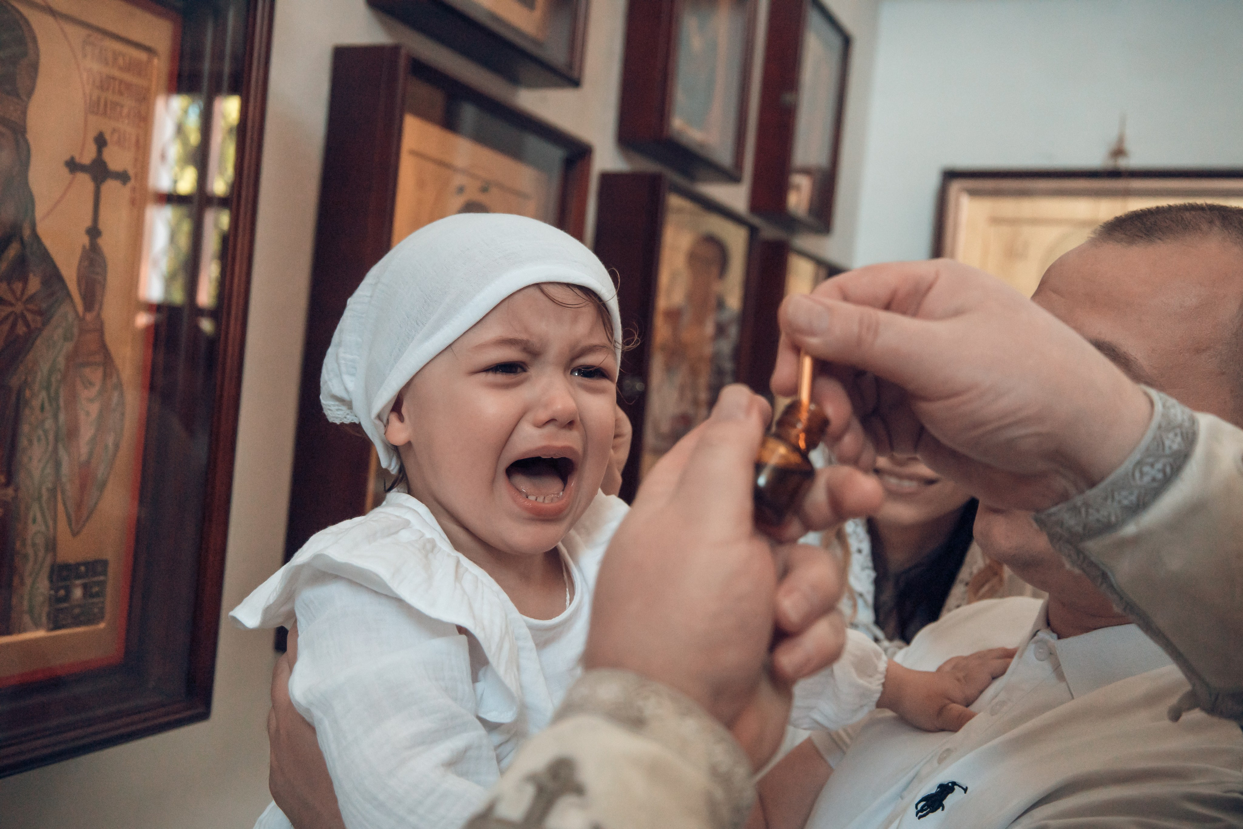 Таинство Крещения Киры. Благовещенская церковь. Семейный фотограф в Рязани и Рязанской области