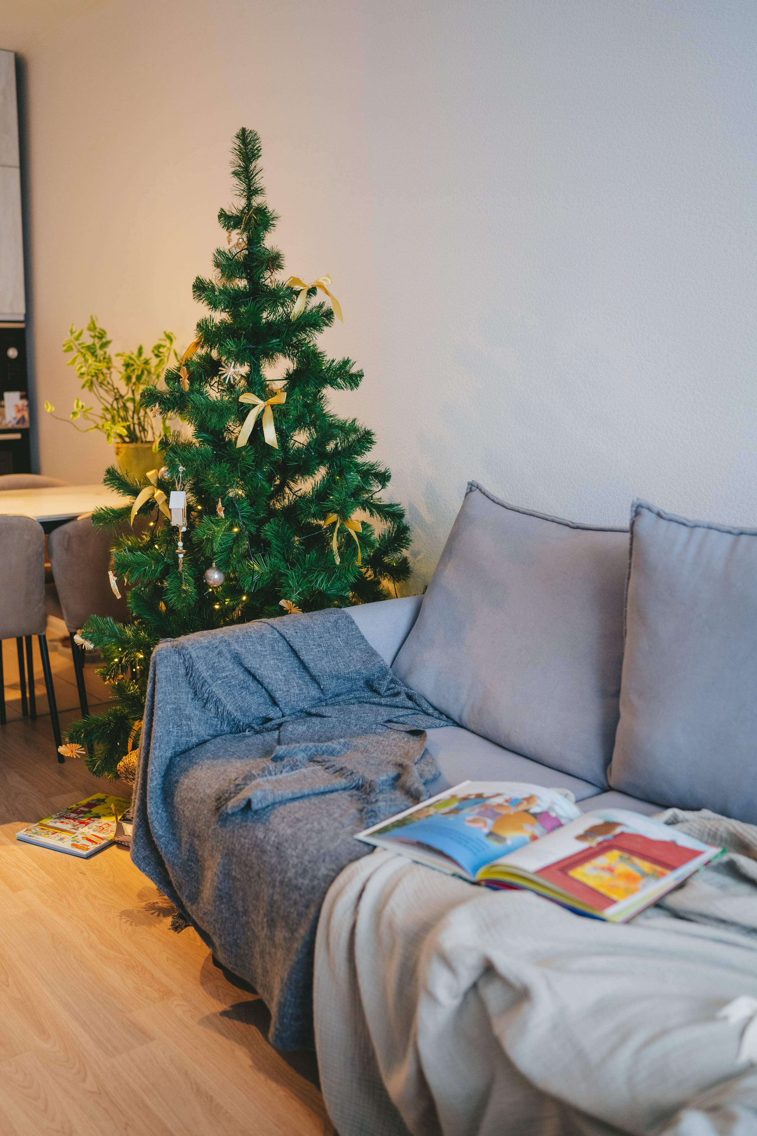 Домашняя новогодняя семейная съемка. Фотограф Екатерина Канчалаба