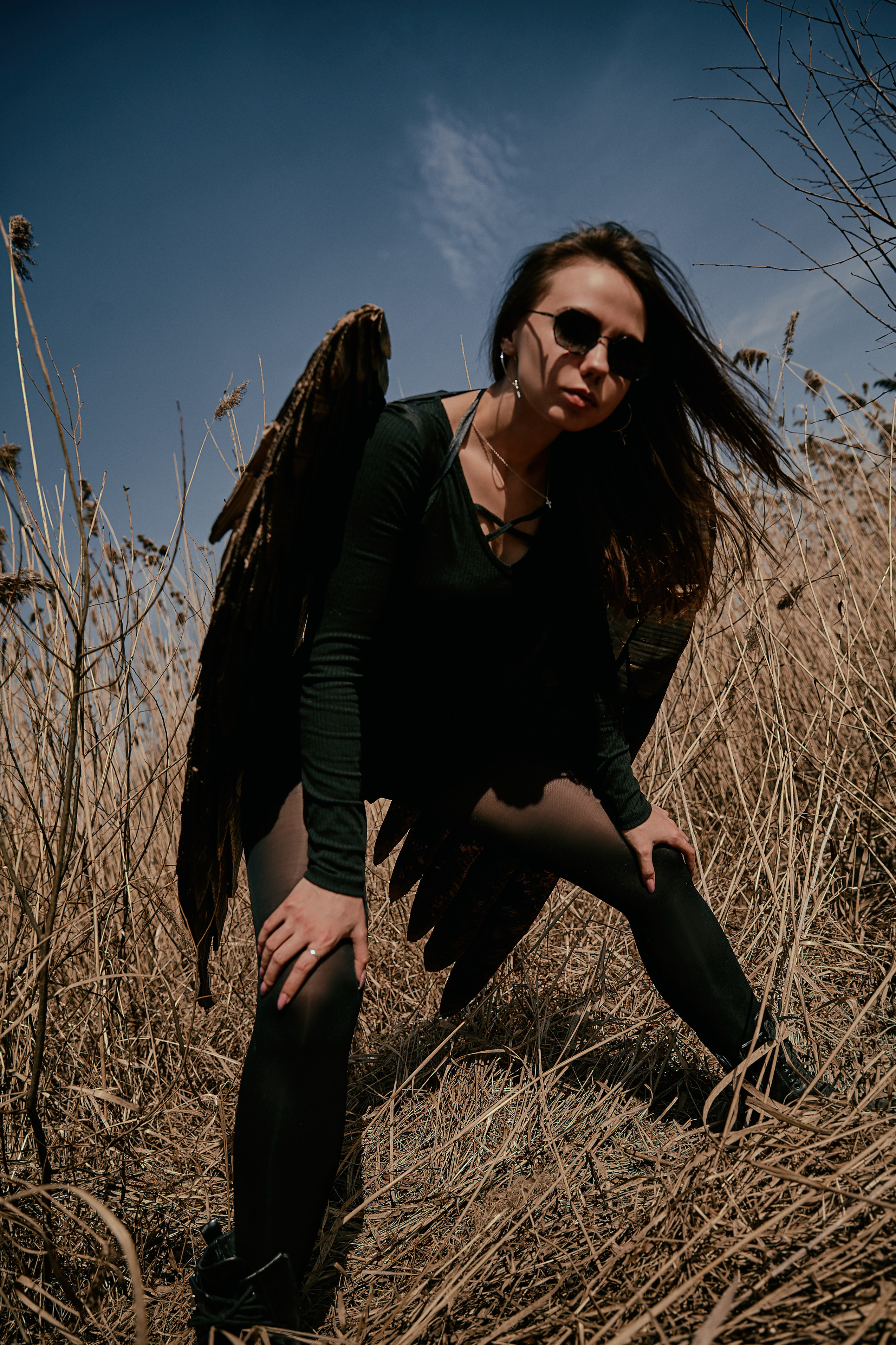 Креативная съемка ангела с огнем. Рекламный фотограф Санкт-Петербург Катерина Мишкель