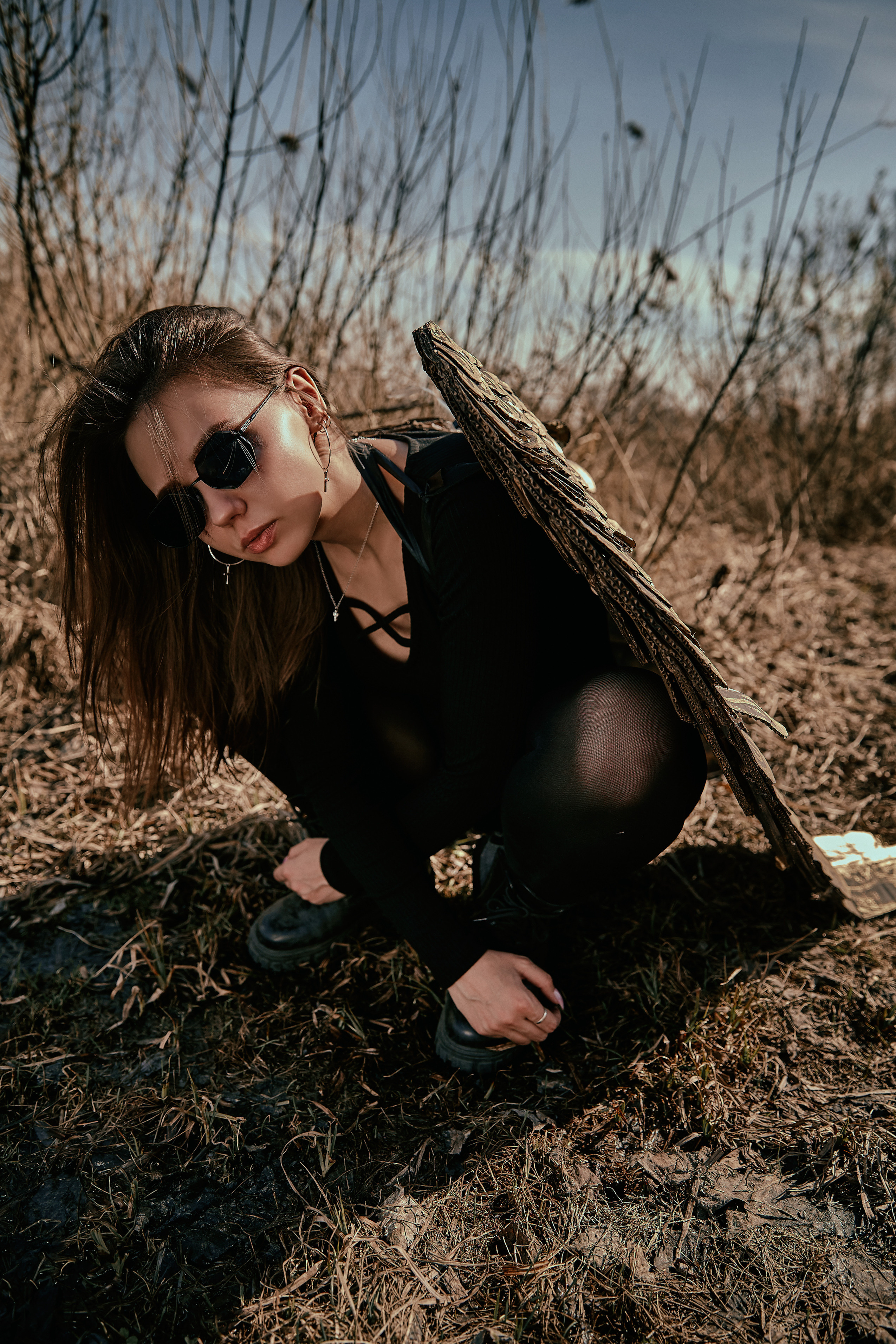 Креативная съемка ангела с огнем. Рекламный фотограф Санкт-Петербург Катерина Мишкель