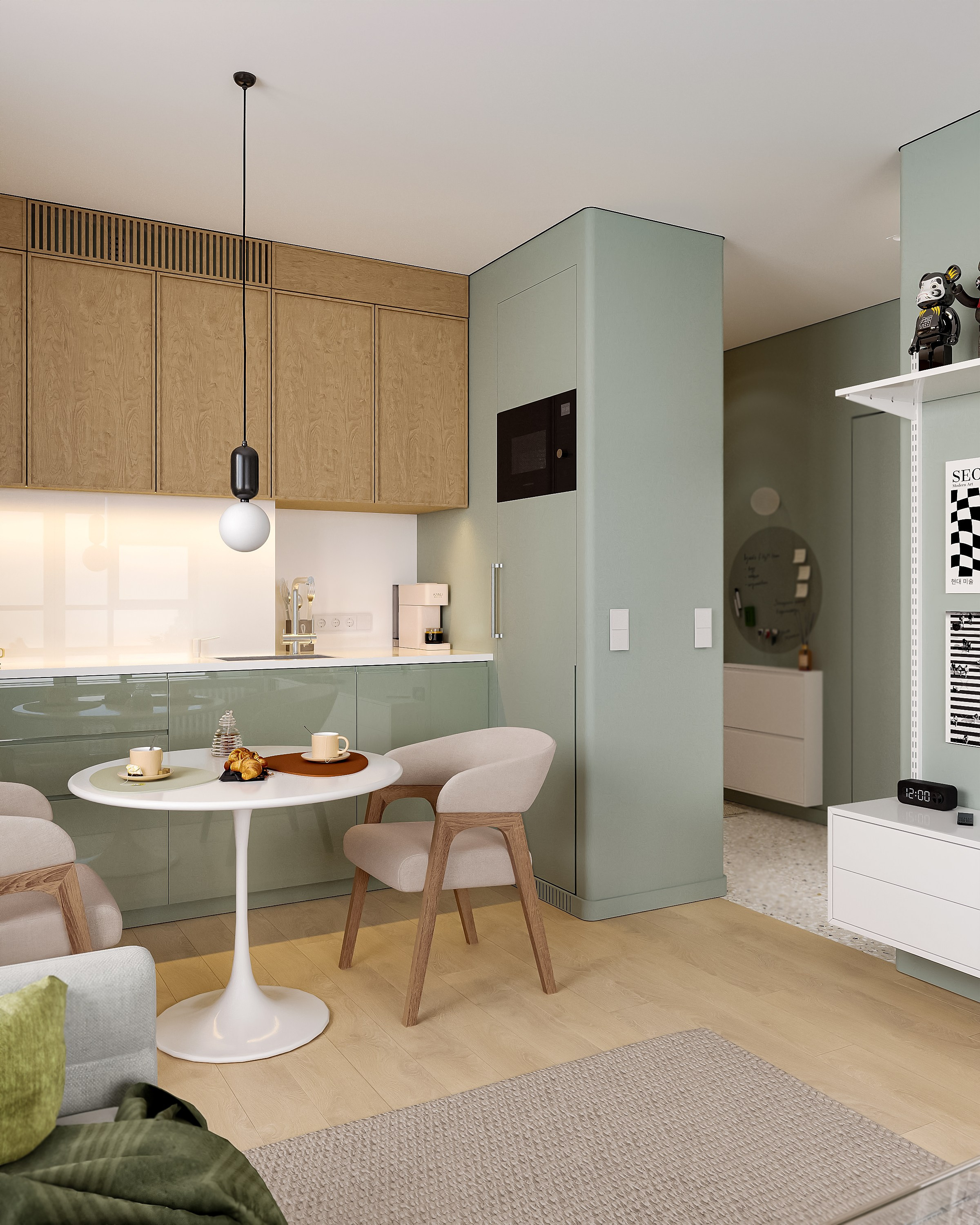 Квартира 37 м². 3Д-Визуализация Наталья Макогонова