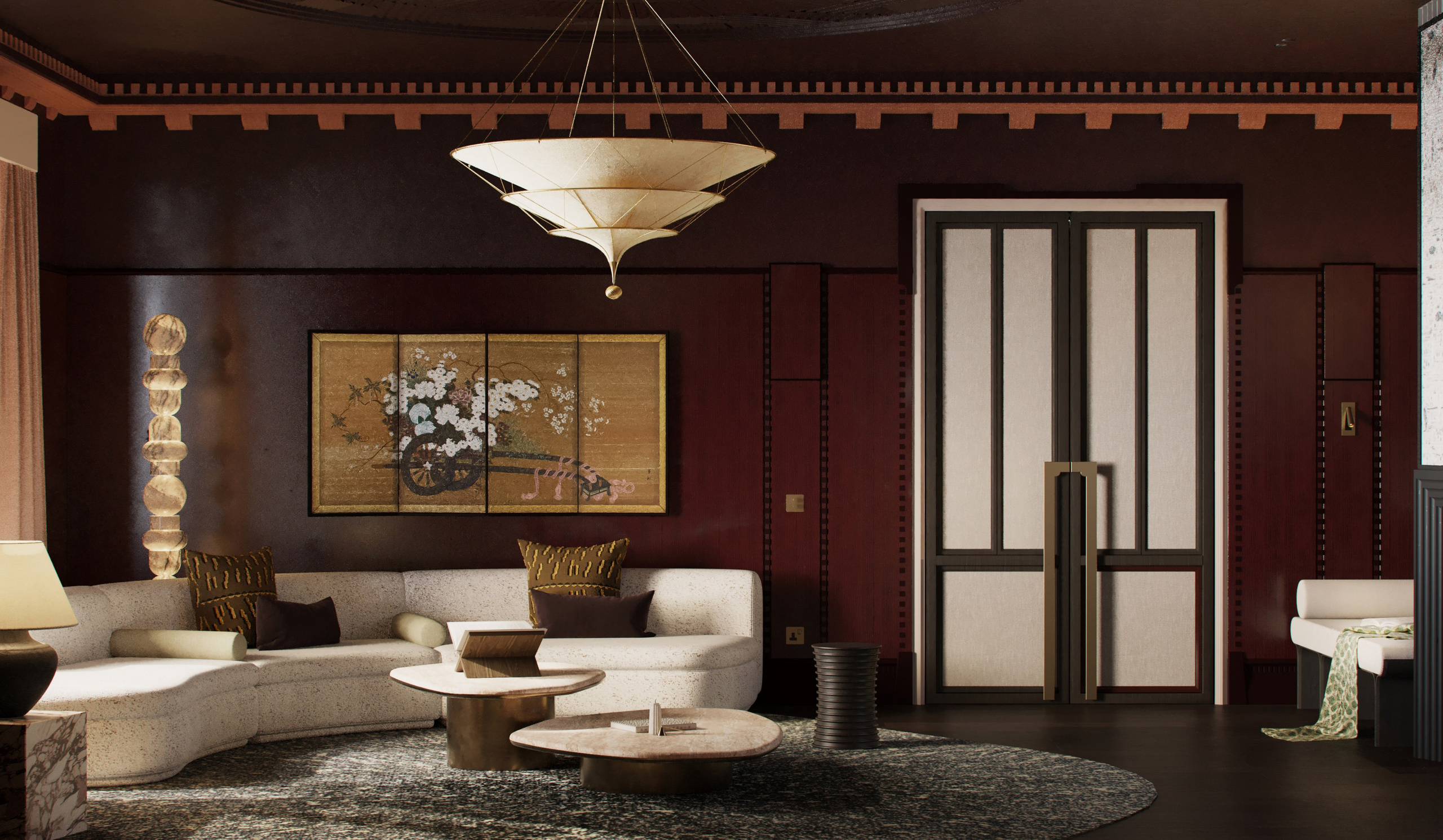 Частная резиденция в стиле Ар-деко и шинуазри 280 m². SHAIMERDINOVA INTERIORS