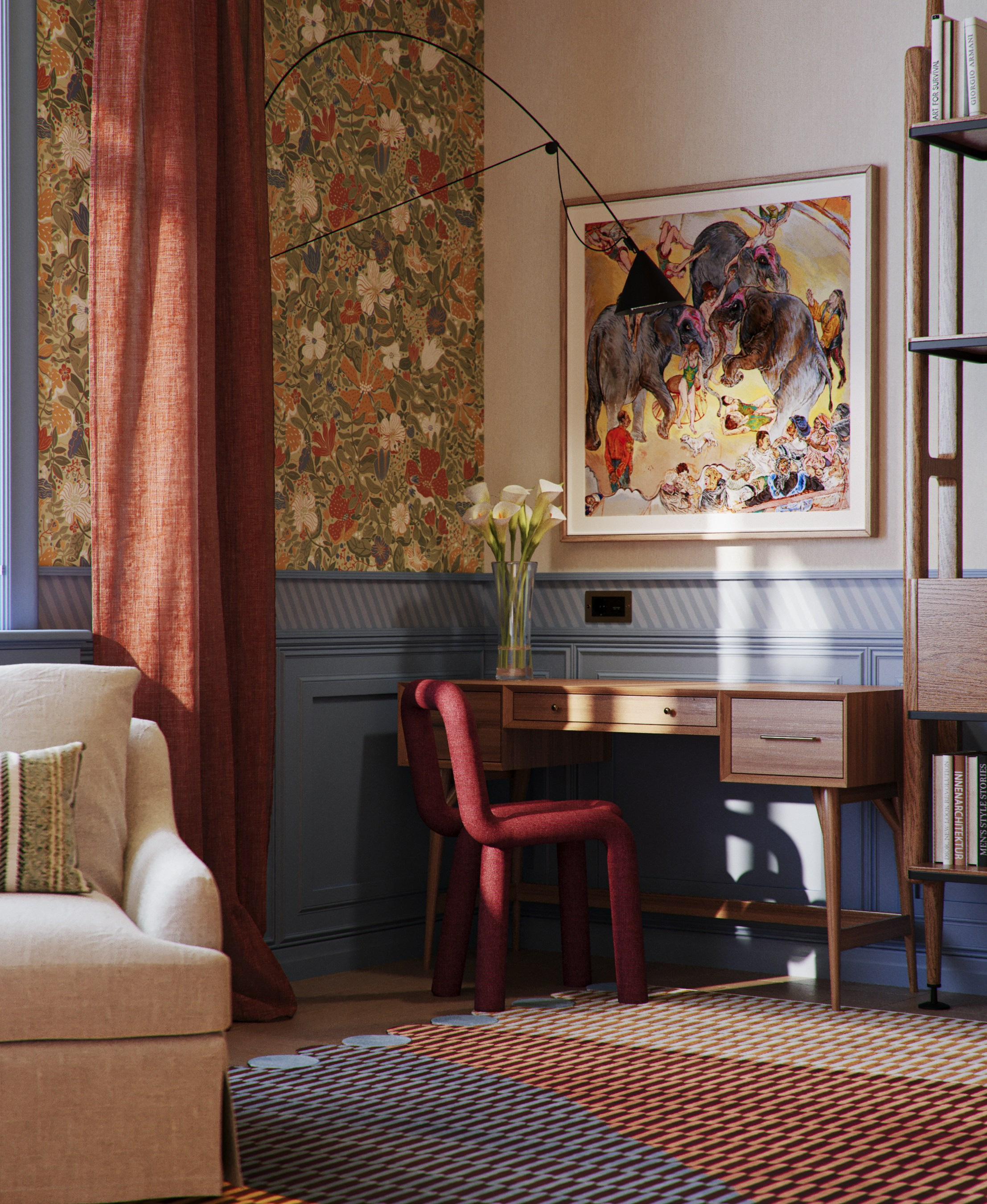 Детская спальня в частном доме 45 m². SHAIMERDINOVA INTERIORS