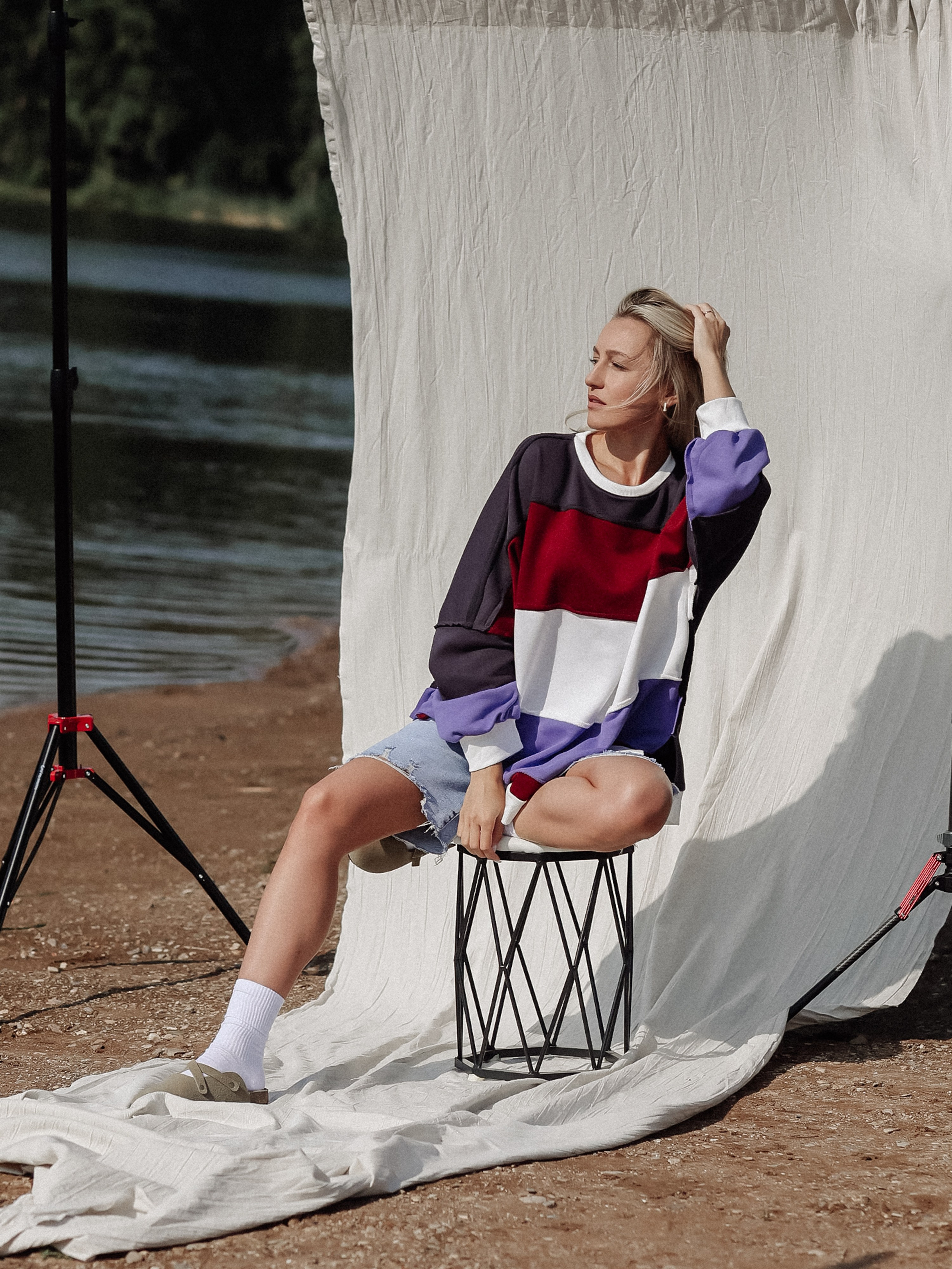 Фотосессия для маркетплейсов на улице съёмка свитшотов