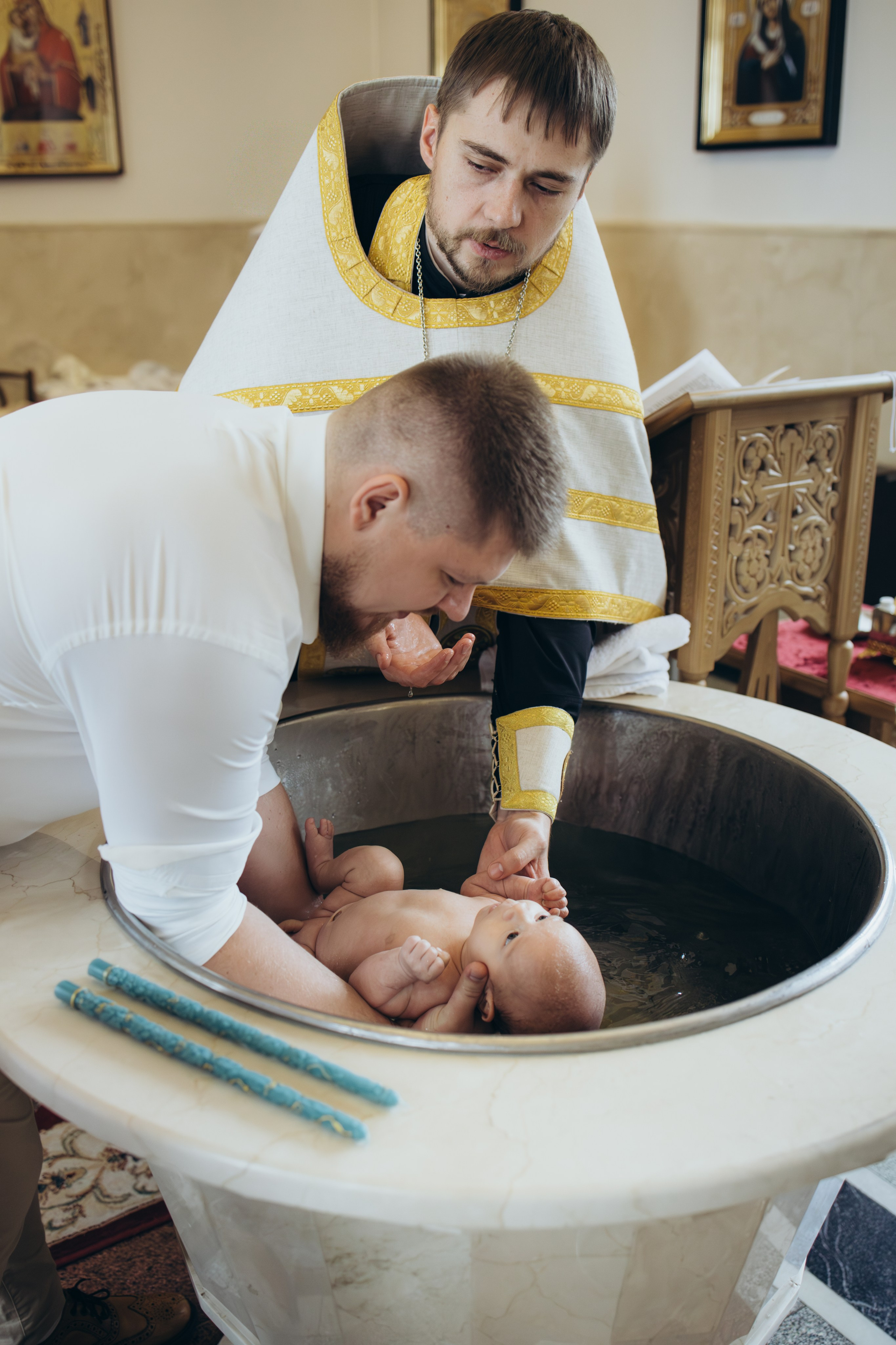 Крещение в православном храме. Семейный фотограф в Минске — Алина Тиханович