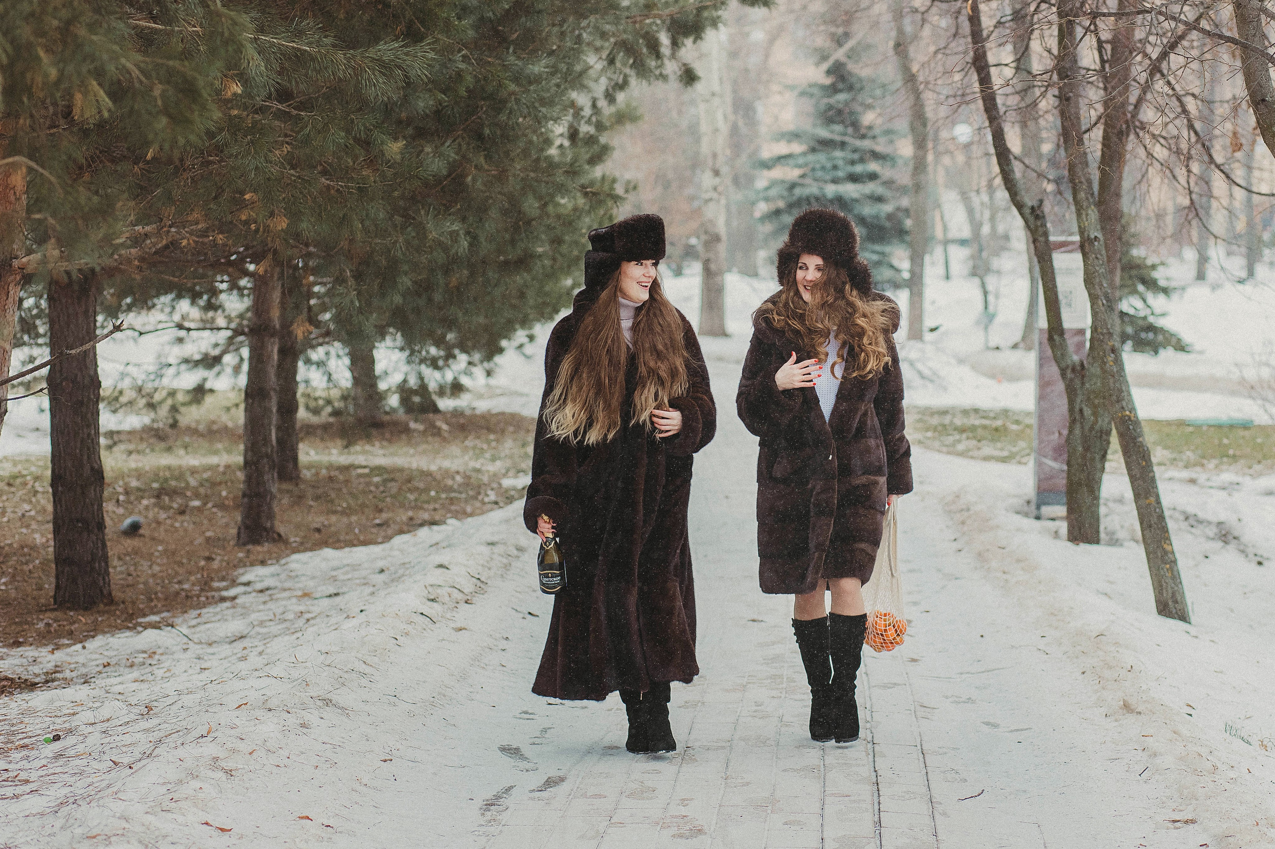 Зимняя фотосессия для девушек в стиле СССР. Фотограф в Москве и Люберцах Анна Ушакова