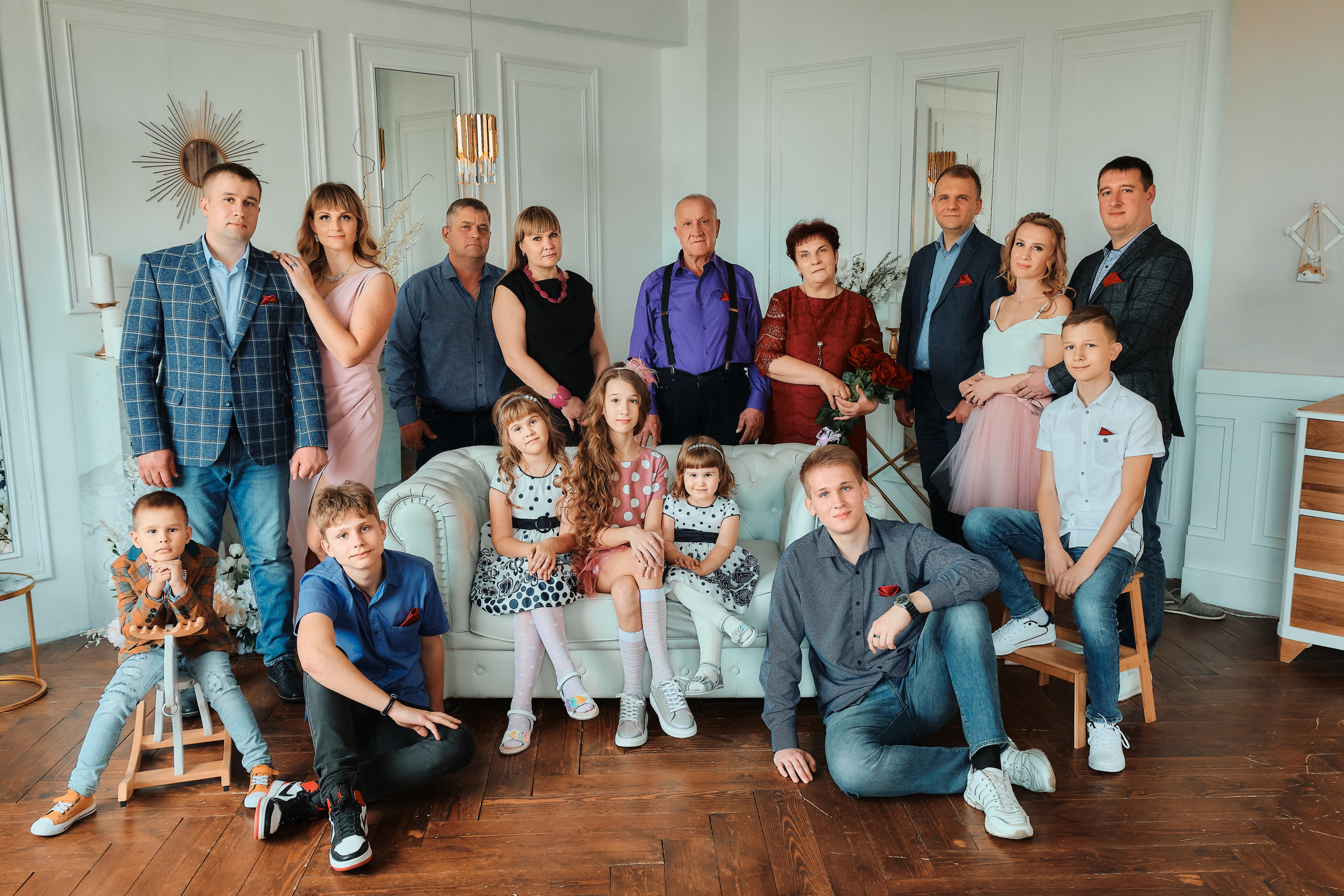 Семейная фотография. Семейный портретный свадебный фотограф Дмитрий Тимченко. Студия / фото