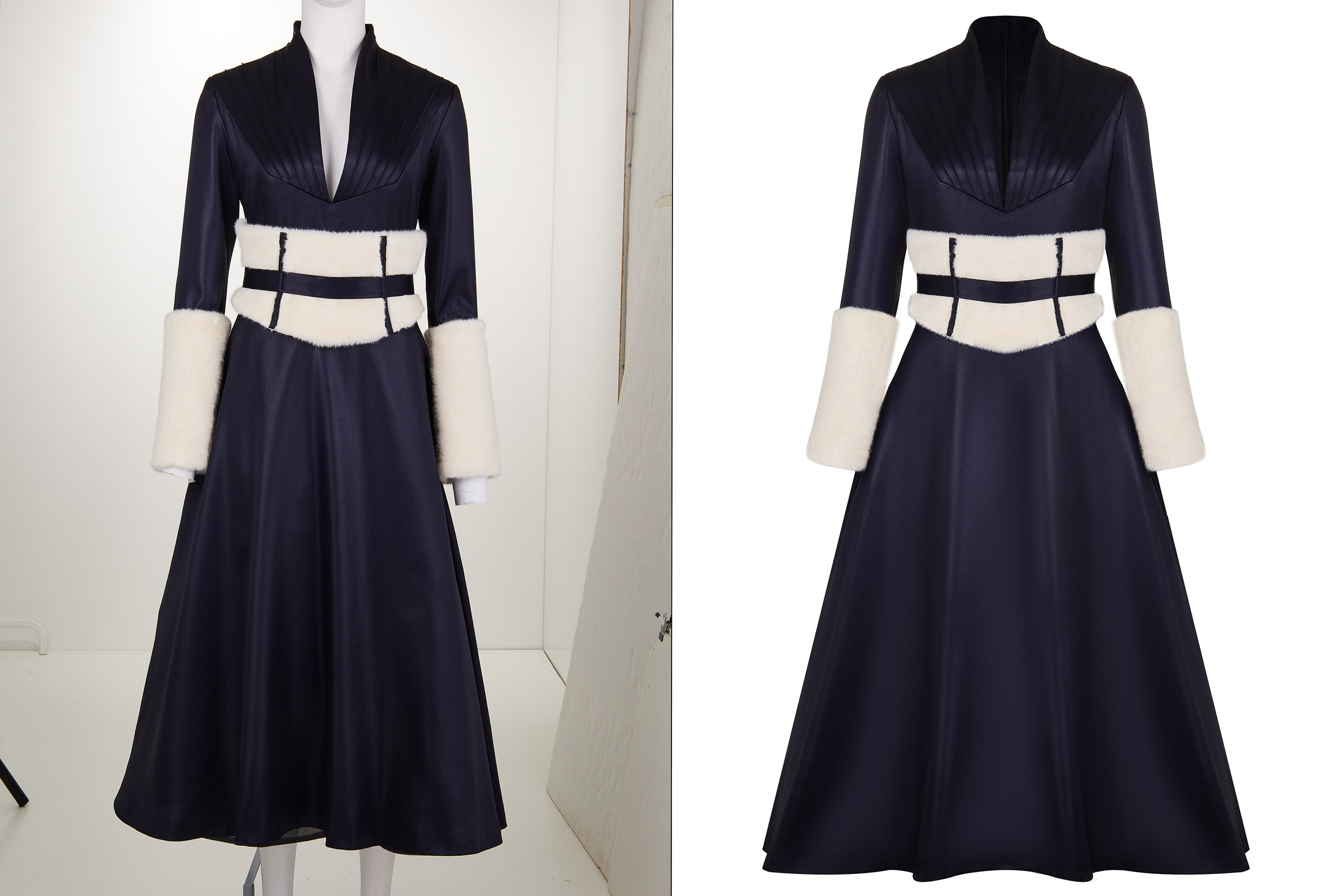 Пример ретуши каталога одежды до/после