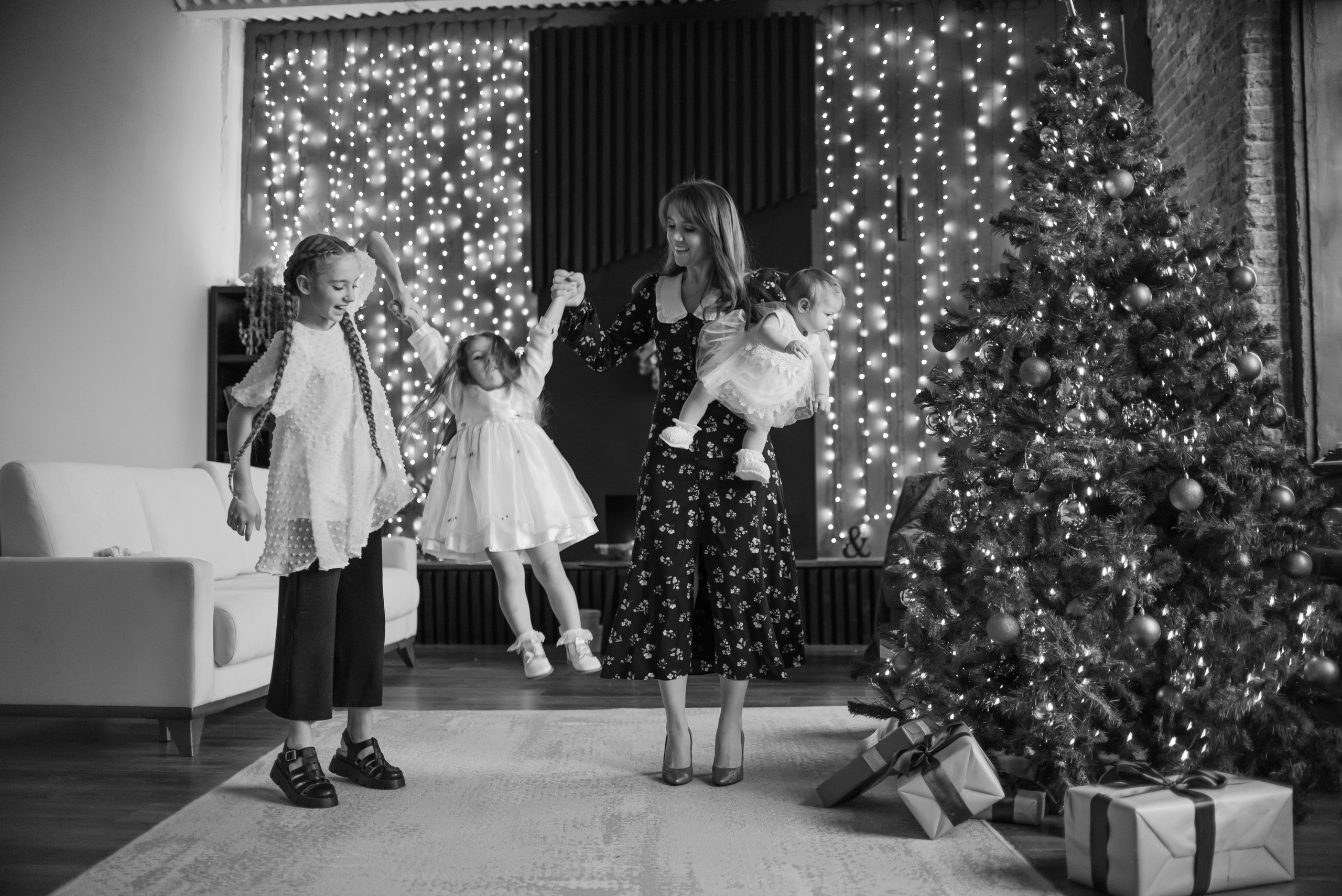 Новогодние фотосессии в студиях. Свадебный и семейный фотограф Екатерина Пушан. Москва, Балашиха, Железнодорожный, Солнечногорск