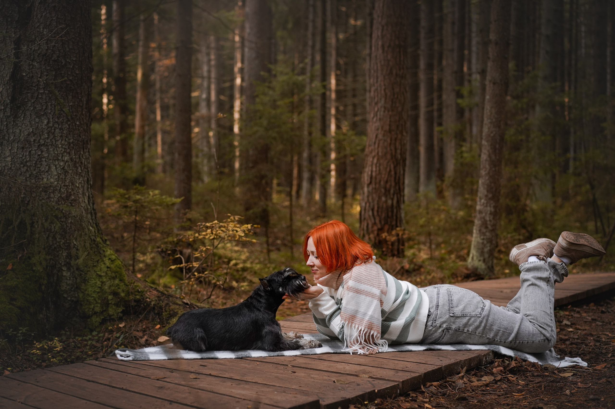 Оля Миша и шнауцеры. Фотограф-анималист в Санкт-Петербурге Яна Мартынова