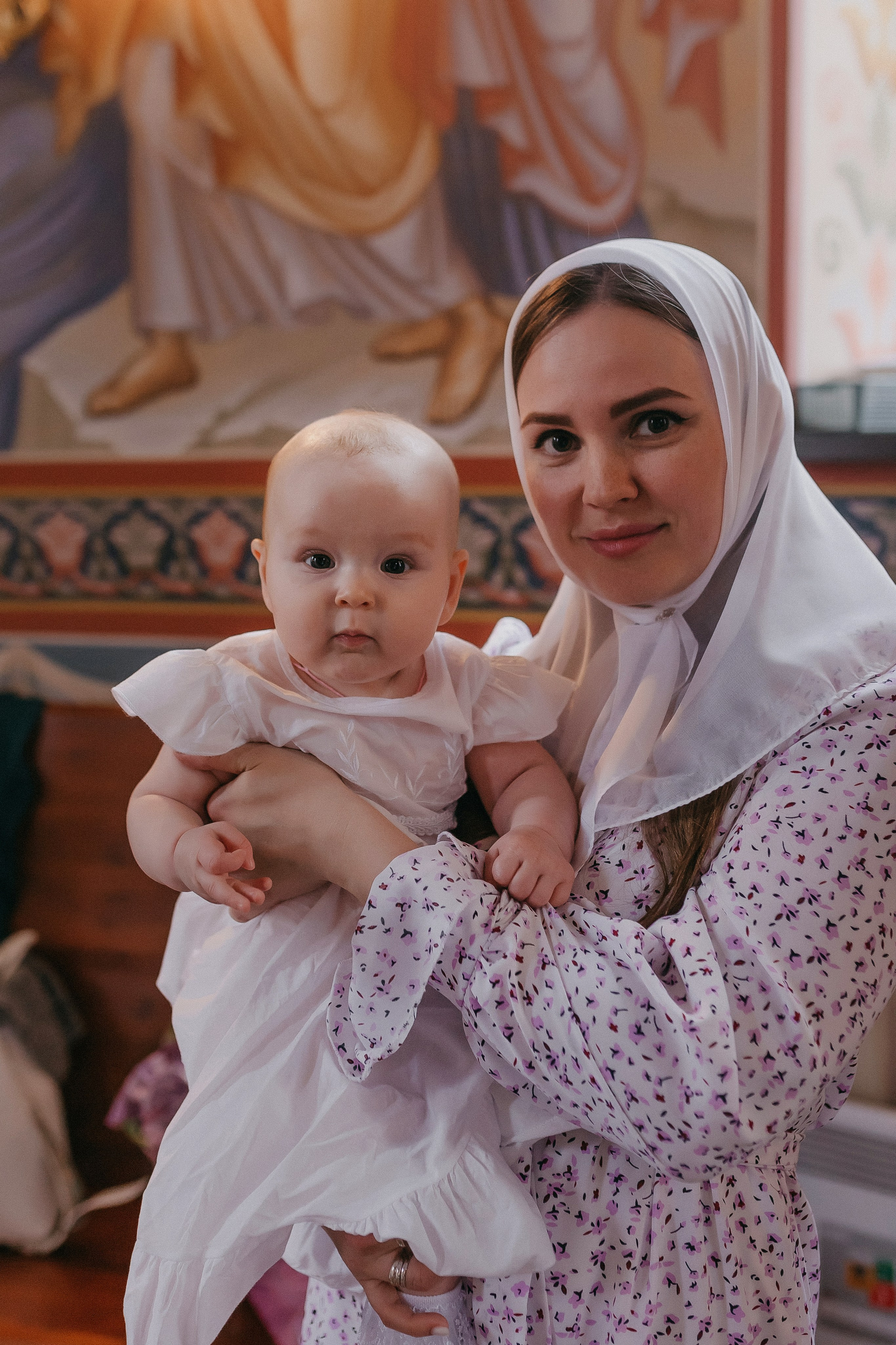 Крещение Артёма и Валерии. Храм Георгия Победоносца. Семейный фотограф в Сургуте