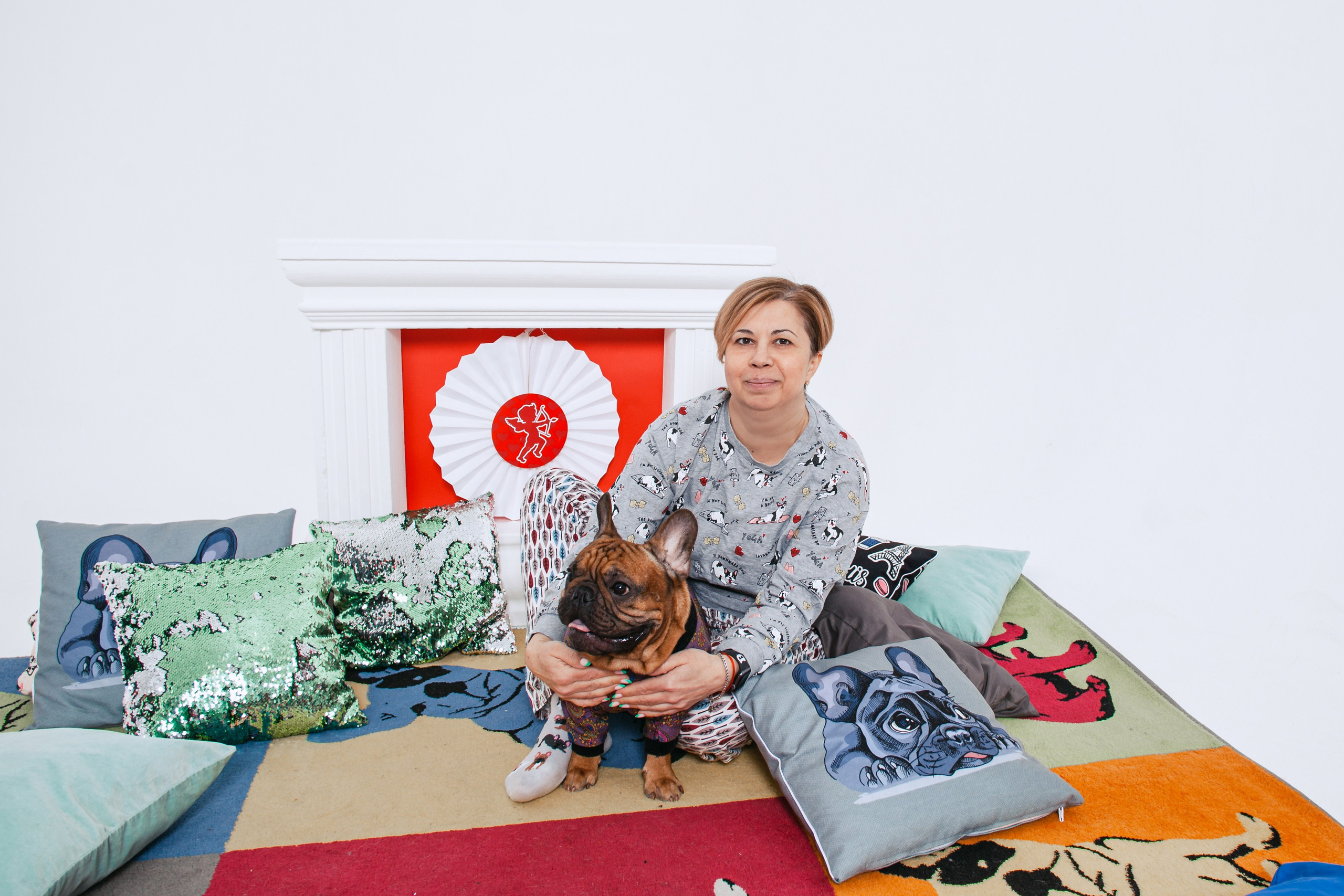 Пижамная вечеринка французских бульдогов и их хозяев. Фотограф-анималист Татьяна Степанова