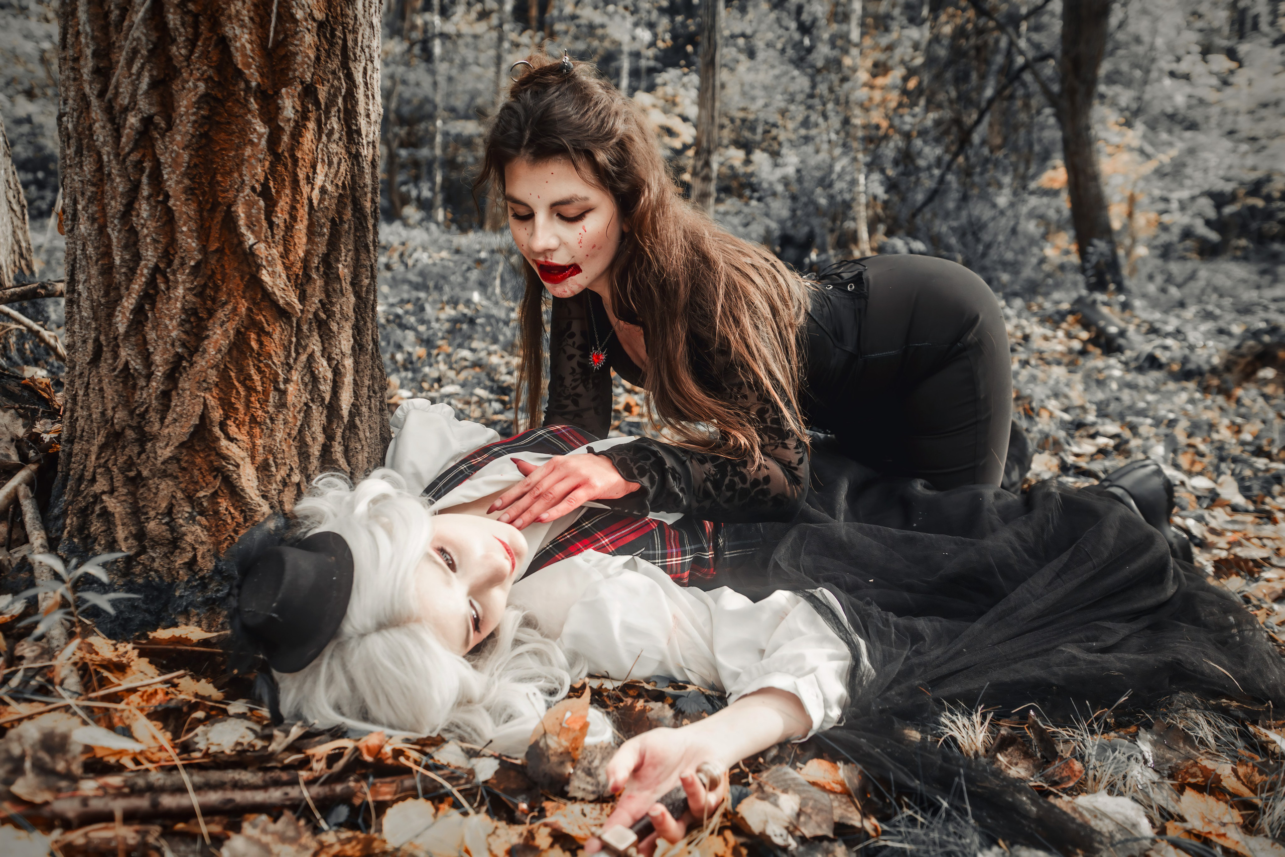 Фотосессия Вампиры в лесу