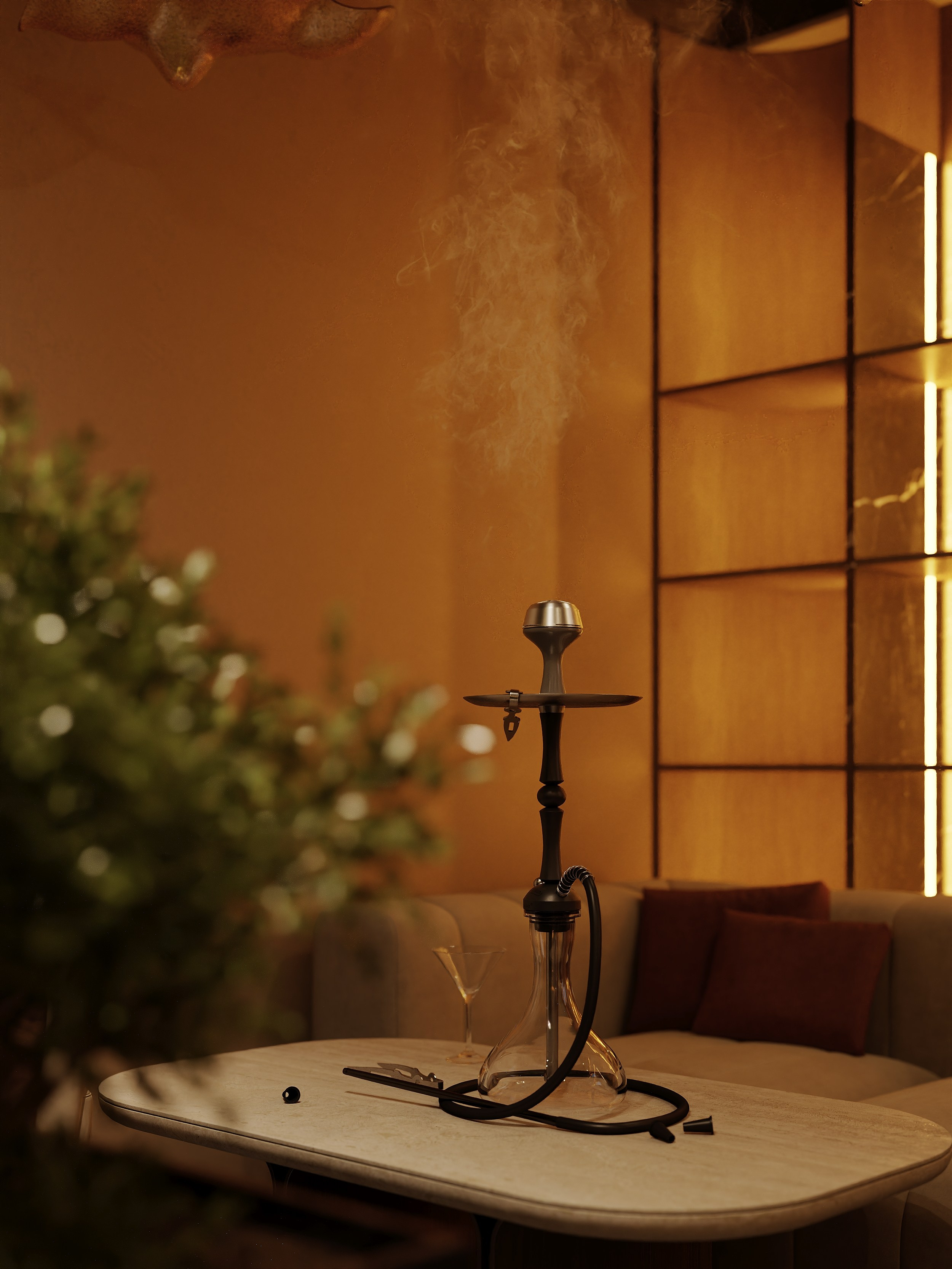 Кальянная Oazis Lounge. Студия дизайна интерьера в Москве T.Art Design