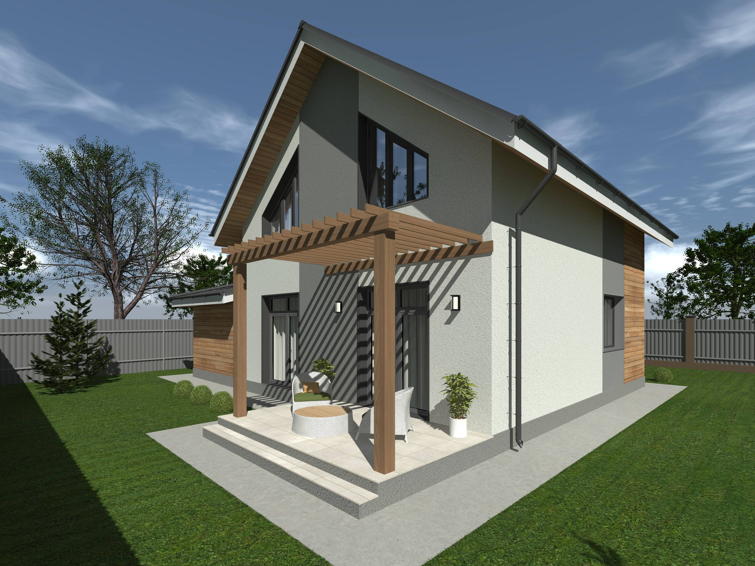 Коттеджный поселок с ИЖД 160 м². ПРОЕКТИРОВАНИЕ ИНТЕРЬЕРОВ И АРХИТЕКТУРНЫХ РЕШЕНИЙ В СТУДИИ SHELOFAST DESIGN