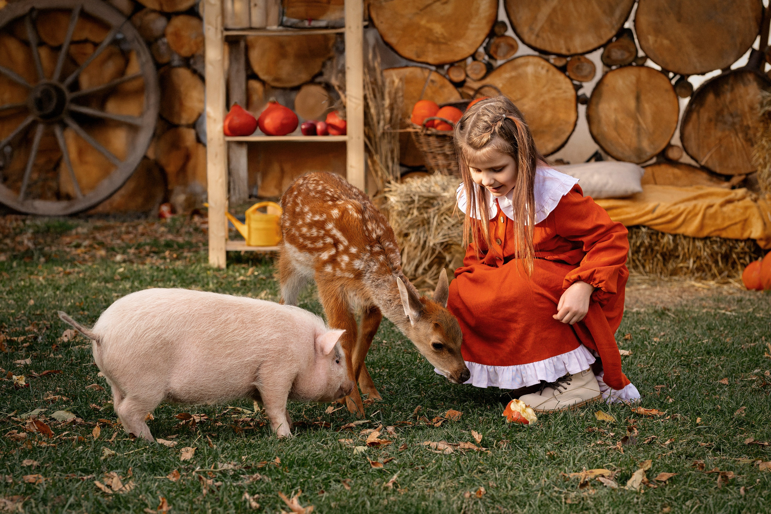 Детская фотосессия с животными. Трубинова Екатерина | Семейный фотограф | Москва