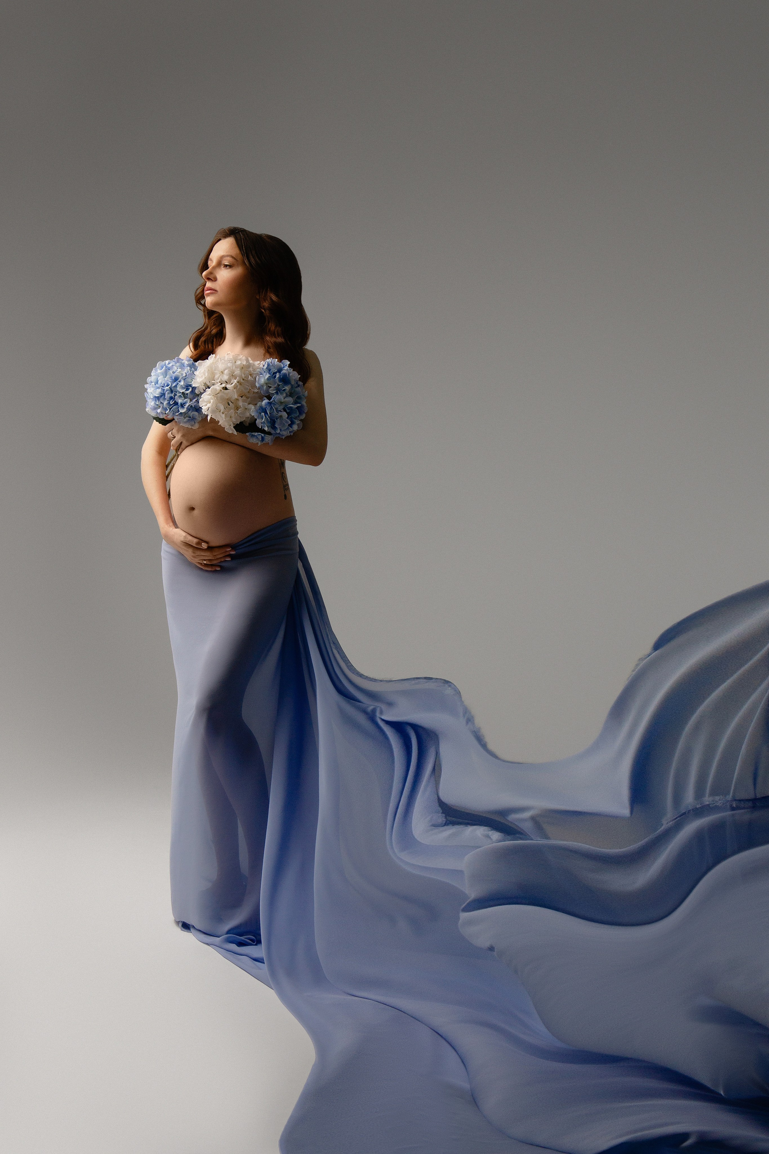 Голубой Шифон. Фотограф беременности в Екатеринбурге Илона Филатьева