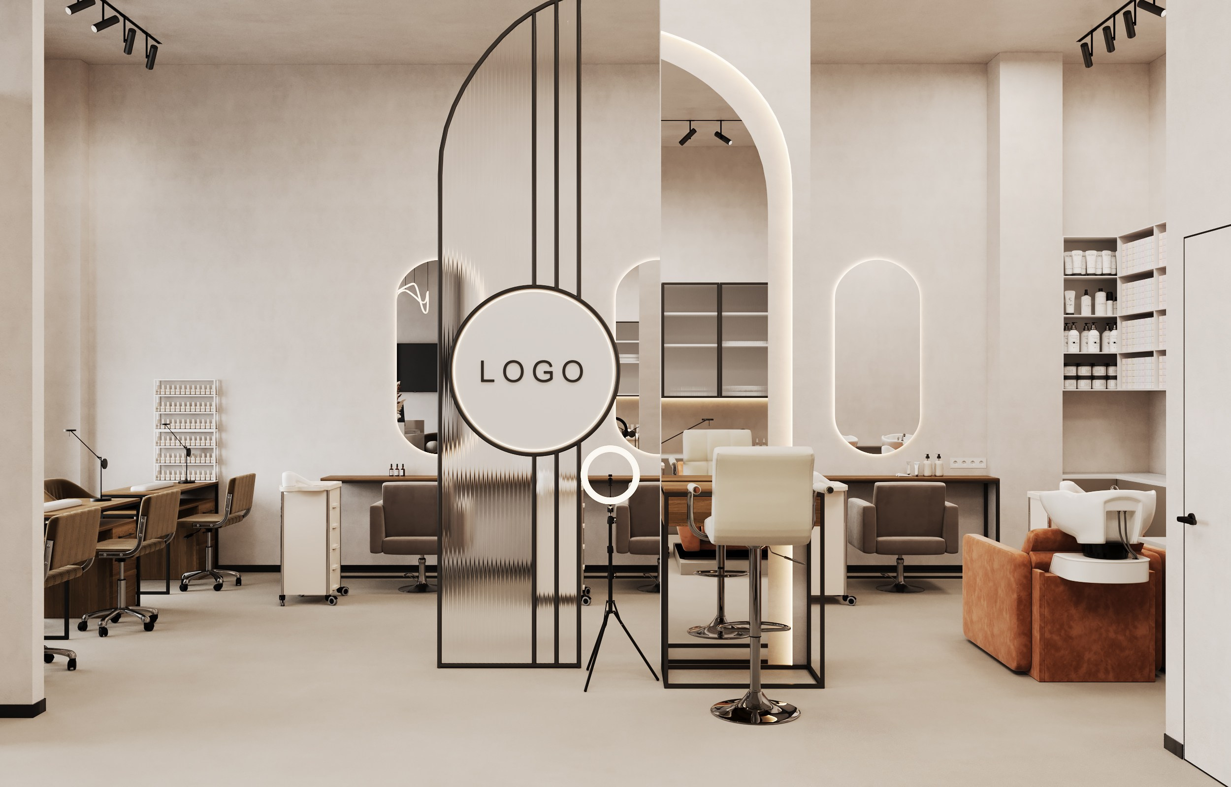 Beauty Salon Tatcher. Дизайн интерьера | 3D визуализация | Миланская Марина