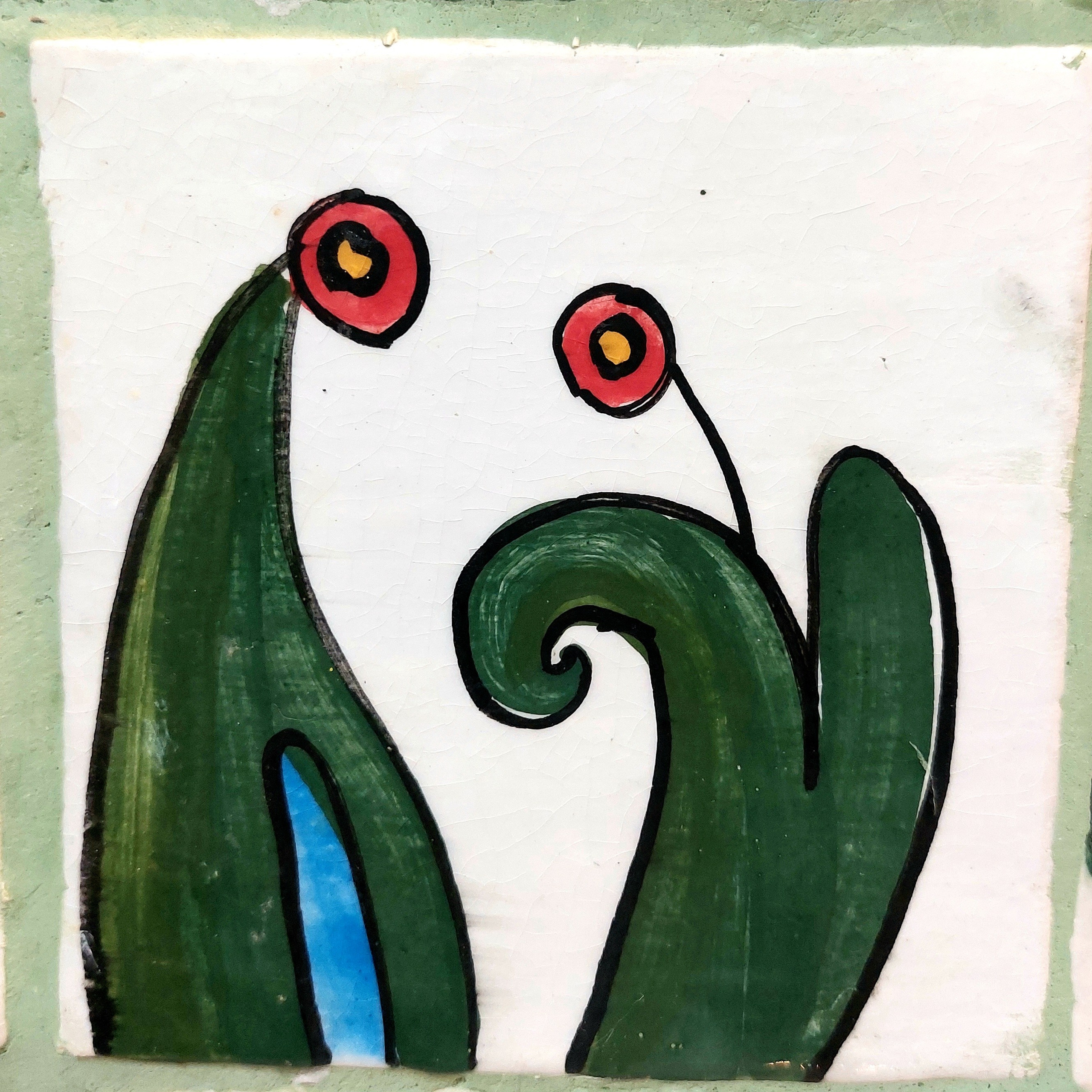 Много плиток-цветочков. Керамика с историей. Елена Рогалёва