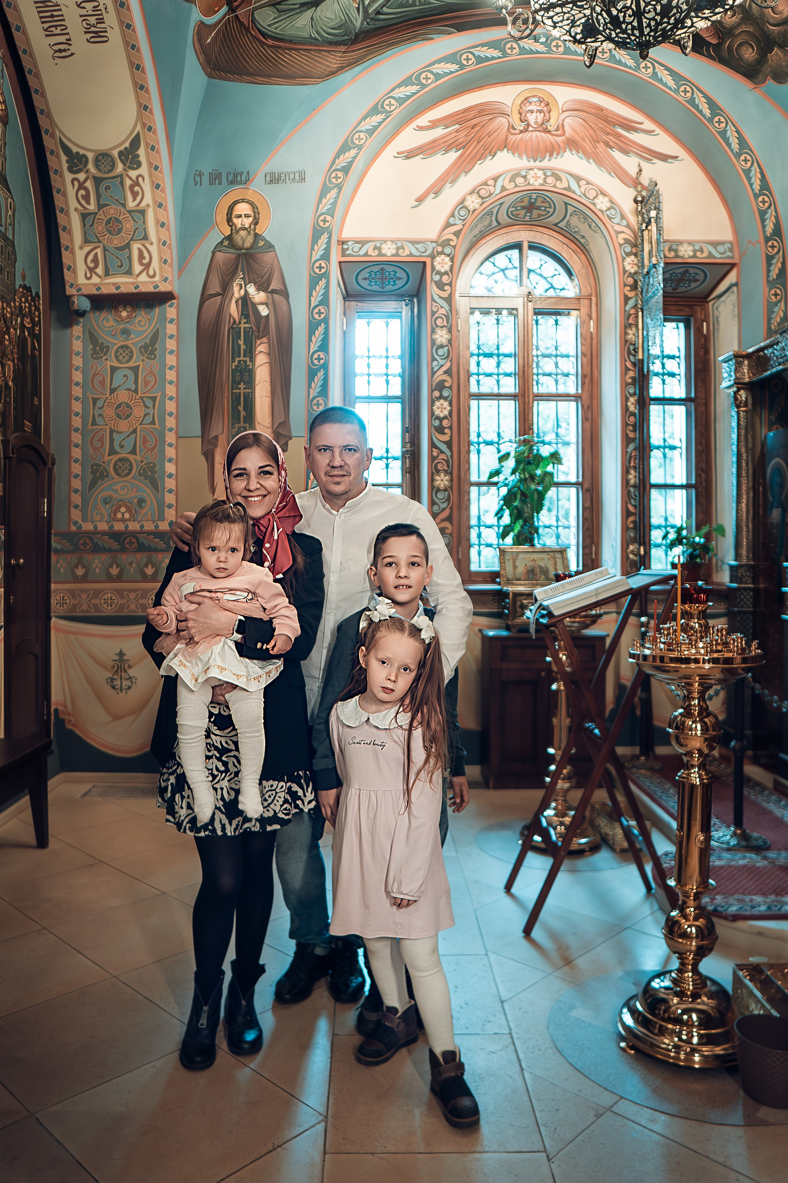 Таинство Крещения Артема, Ангелины и Адрианы