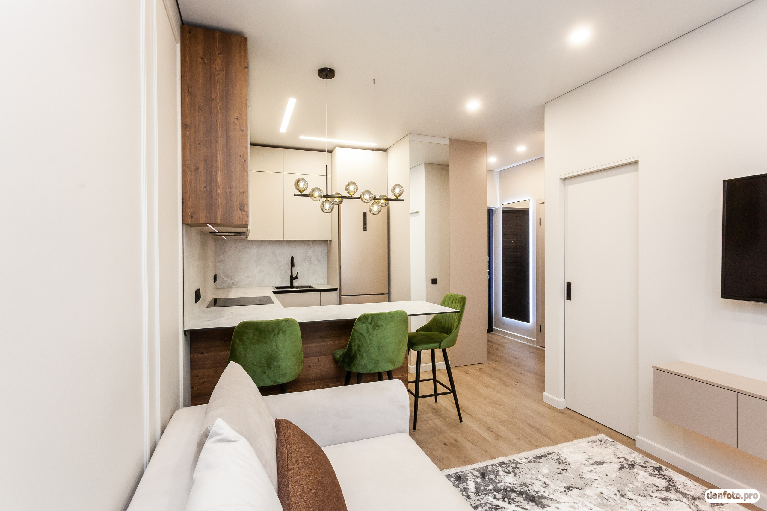 Современная 1 комнатная квартира. Фотограф Денис Денисов