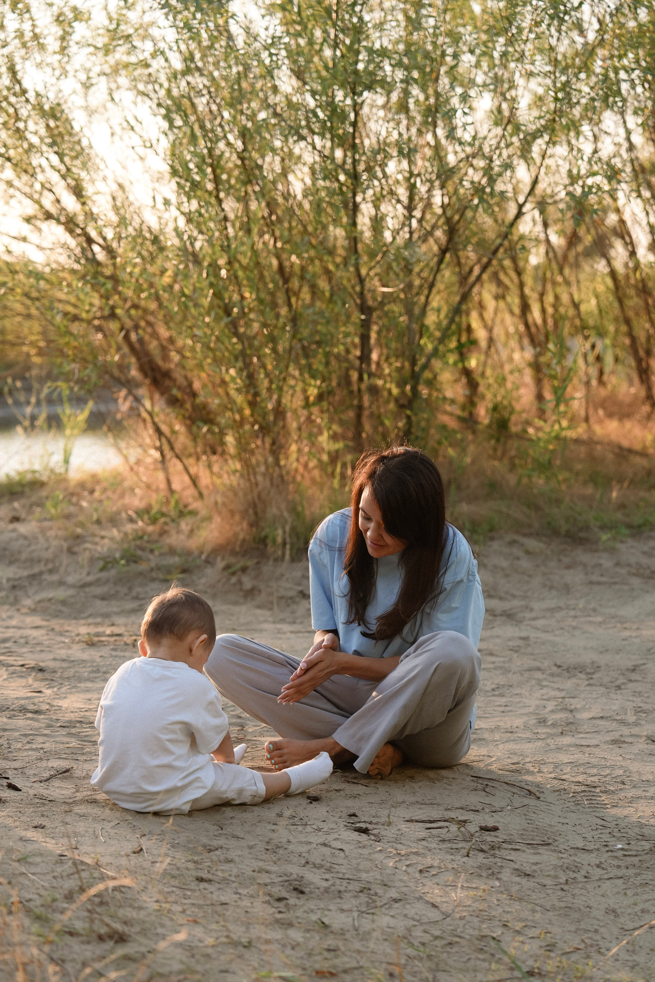 Семейная съёмка на закате. Фотограф с психологическим образованием