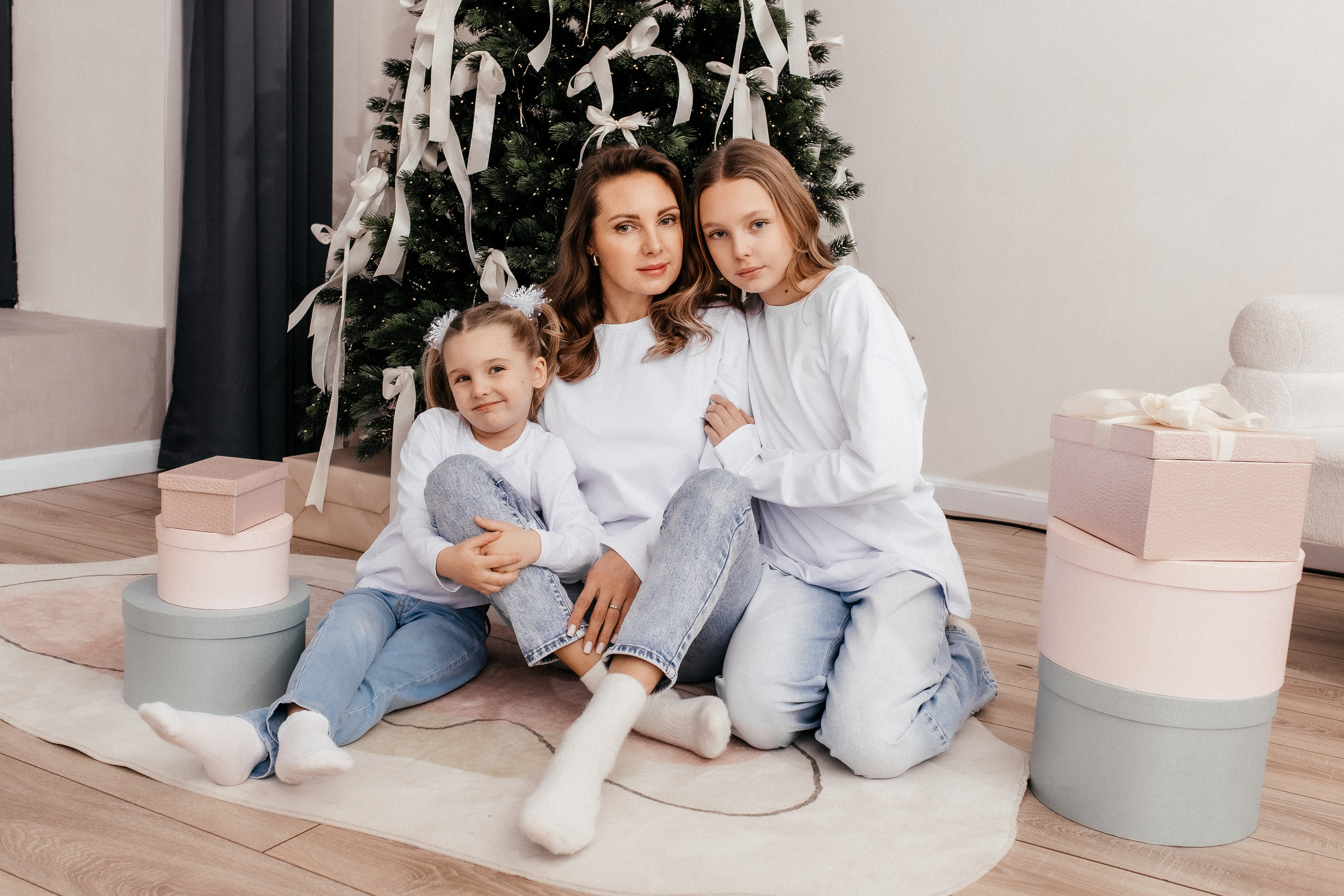 Новогодняя семейная в студии. Профессиональный фотограф, Москва |Видное Елена Елизарова