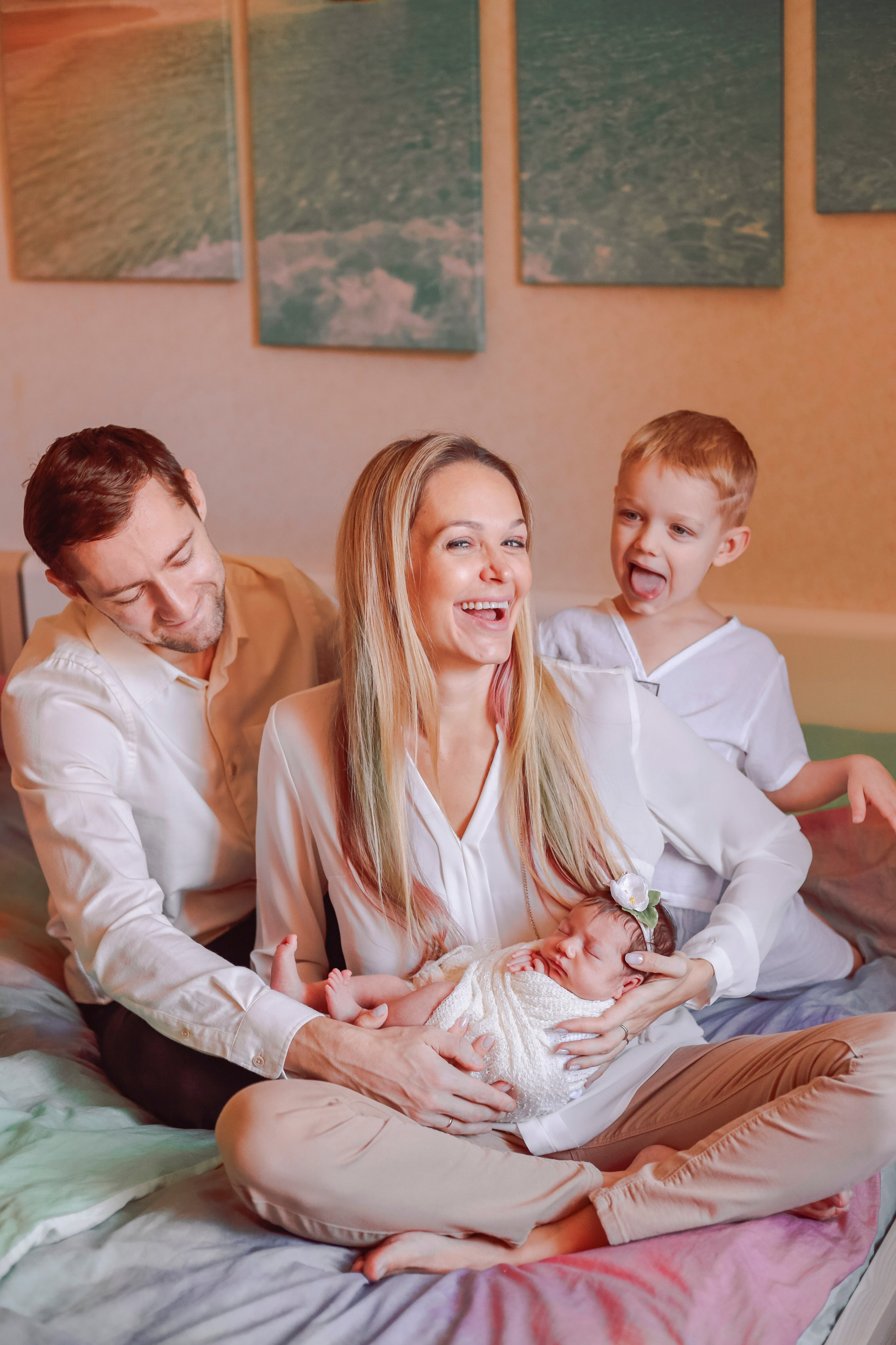 Семья Алины. Семейный фотограф и фотограф новорожденных в Санкт-Петербурге Алина Фе