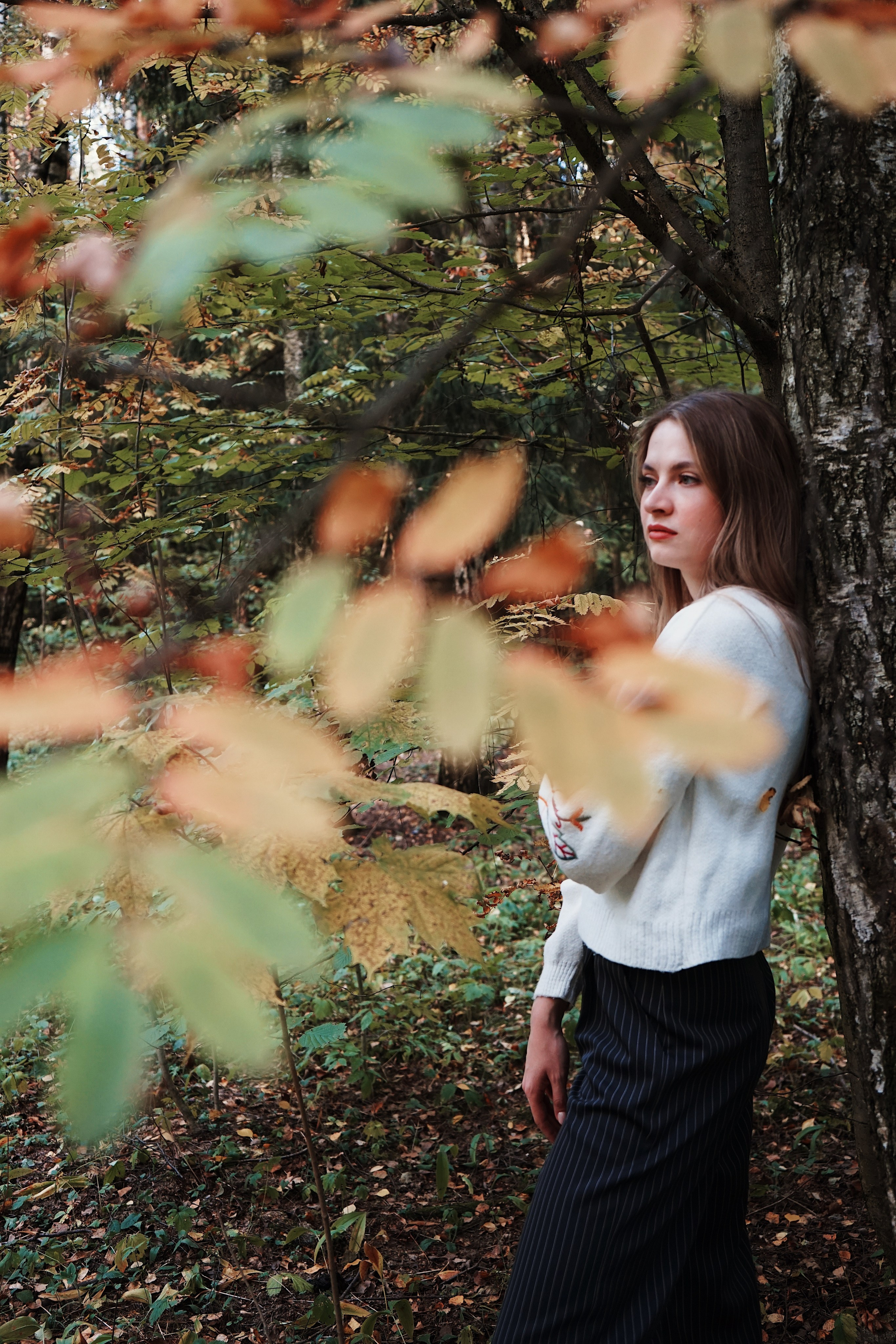 Анна, осенний парк. Женский фотограф в Москве Уварова Анастасия