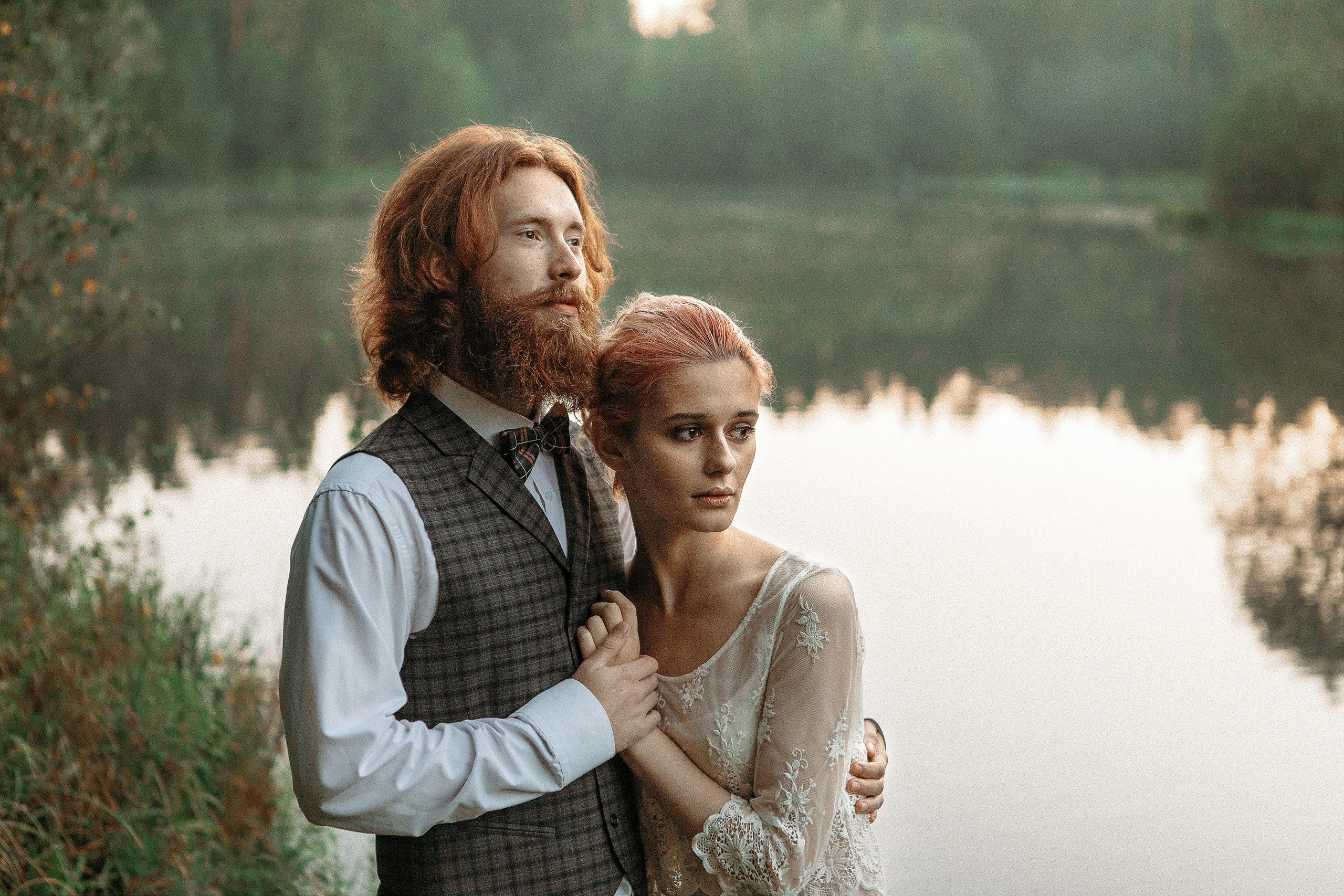 Атмосферная фотосессия о любви, лавстори на природе