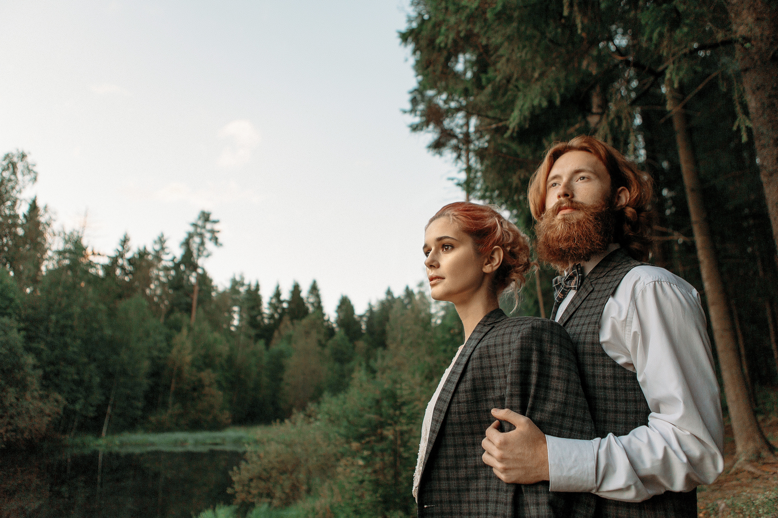 Атмосферная фотосессия о любви, лавстори на природе