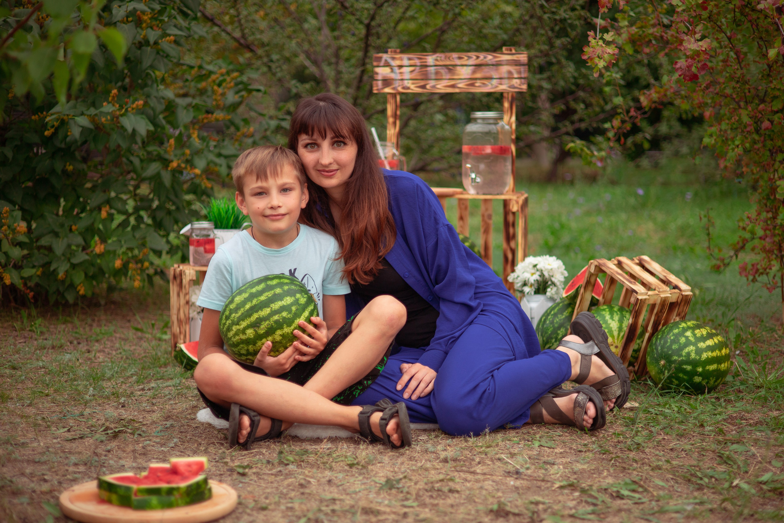 Семья арбузы. Семейный и детский фотограф в Михайловке Татьяна Лестьева