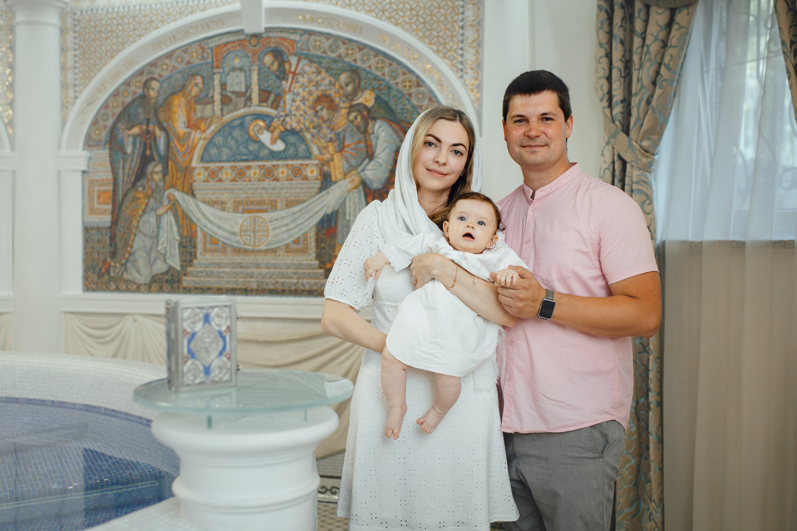 Крещение Аделины, храм Святой Троицы, июль 2024