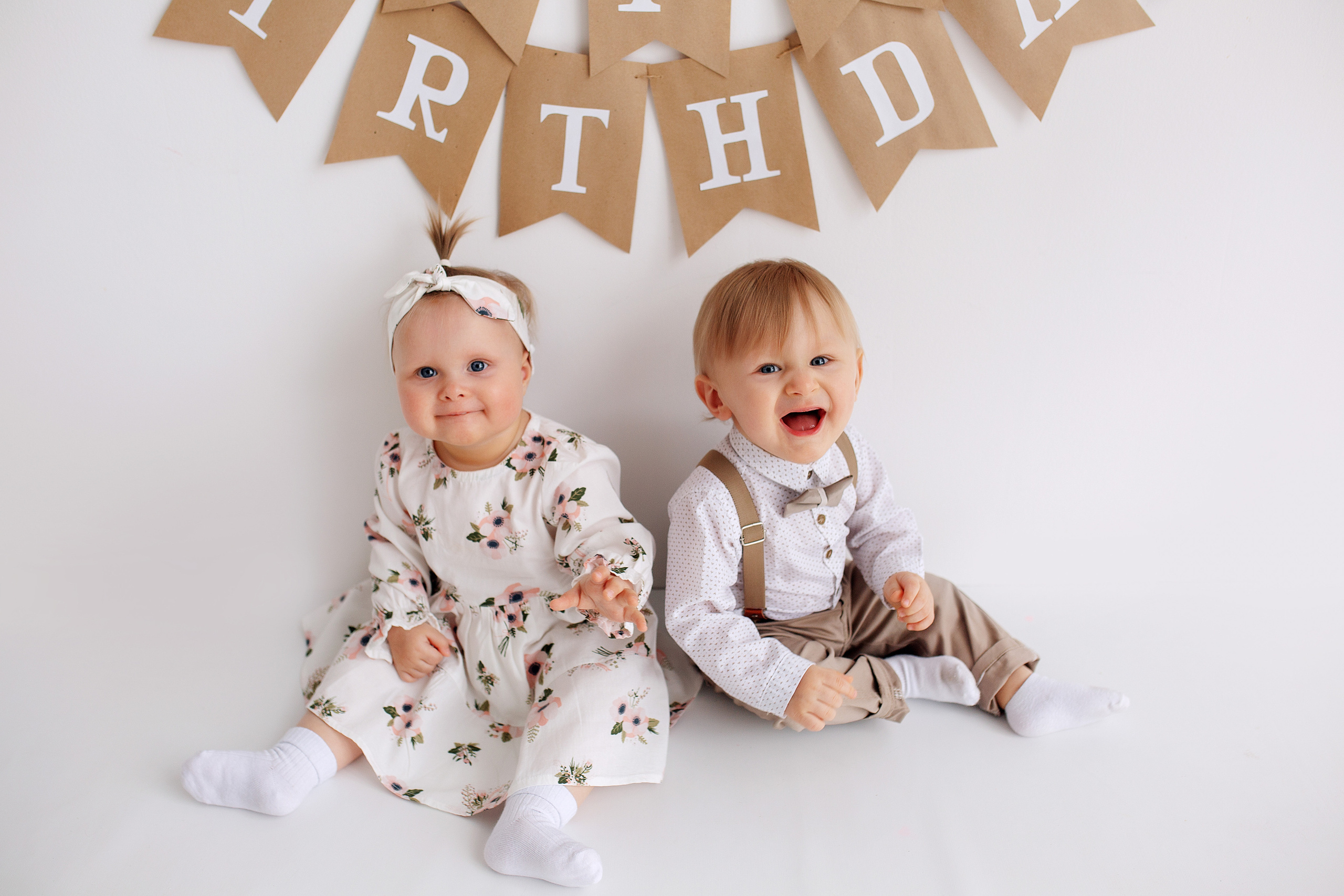 ЕВА и ВАНЯ год. Фотограф новорожденных Оксана Полевская