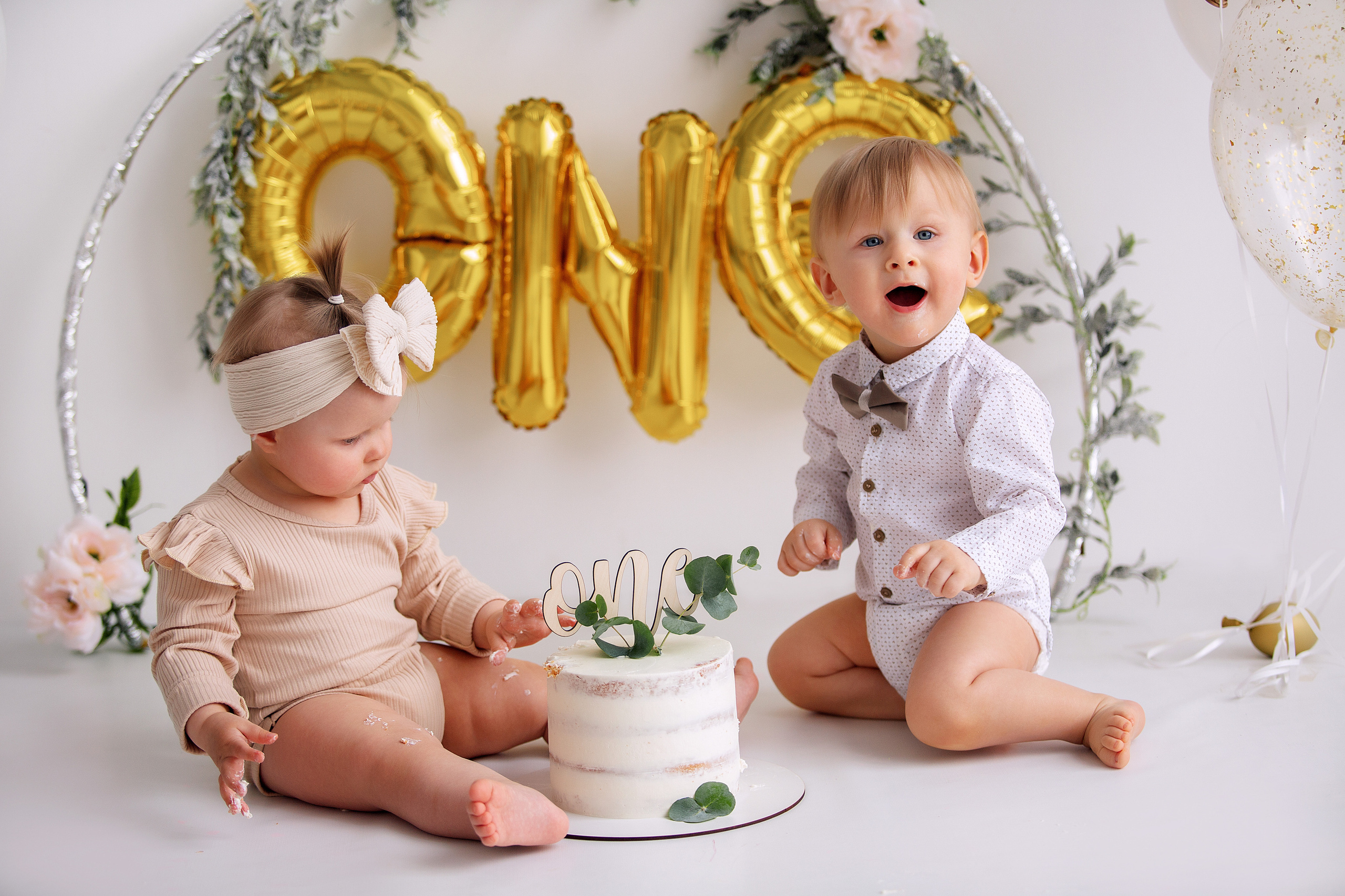 ЕВА и ВАНЯ год. Фотограф новорожденных Оксана Полевская