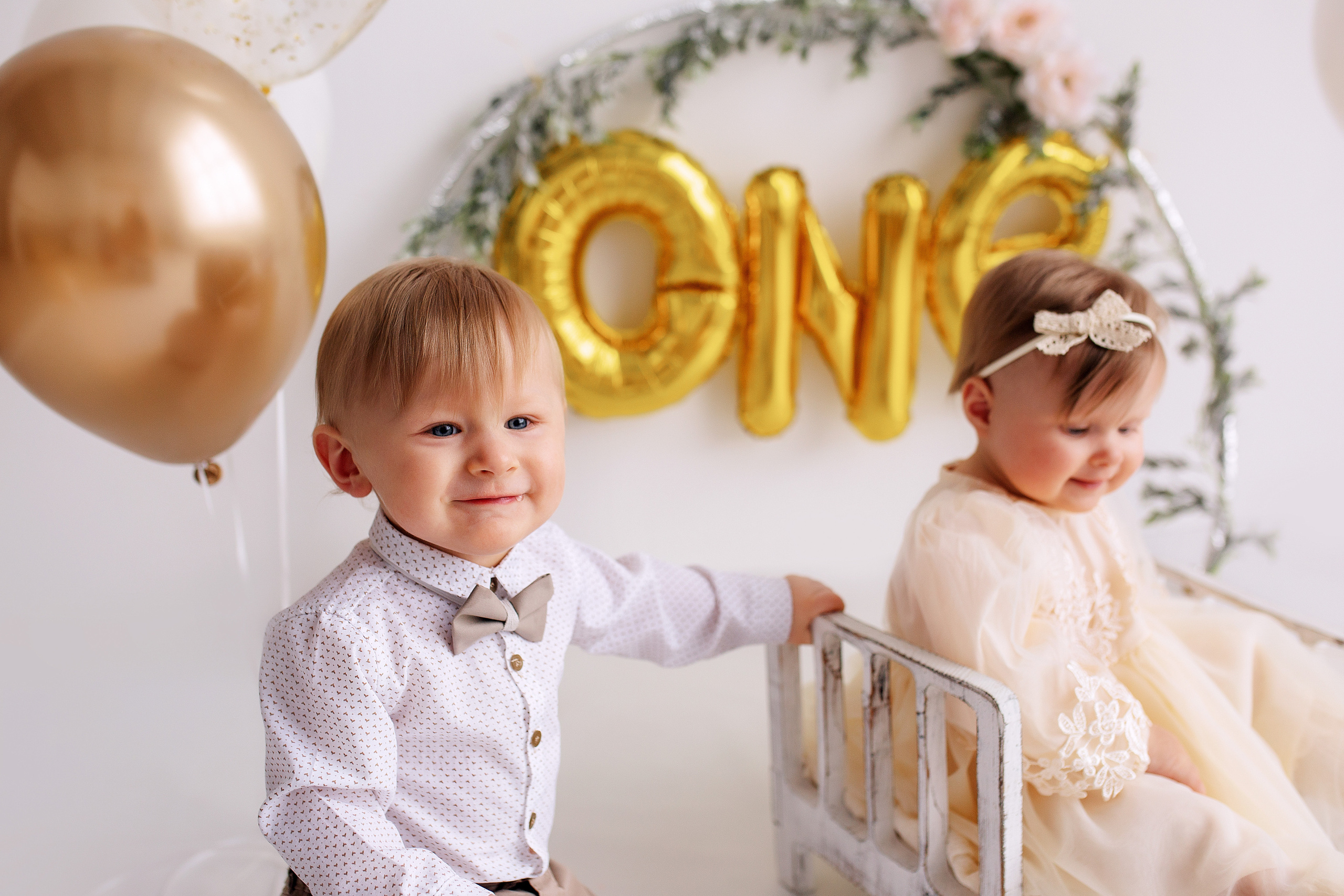 ЕВА и ВАНЯ год. Фотограф новорожденных Оксана Полевская