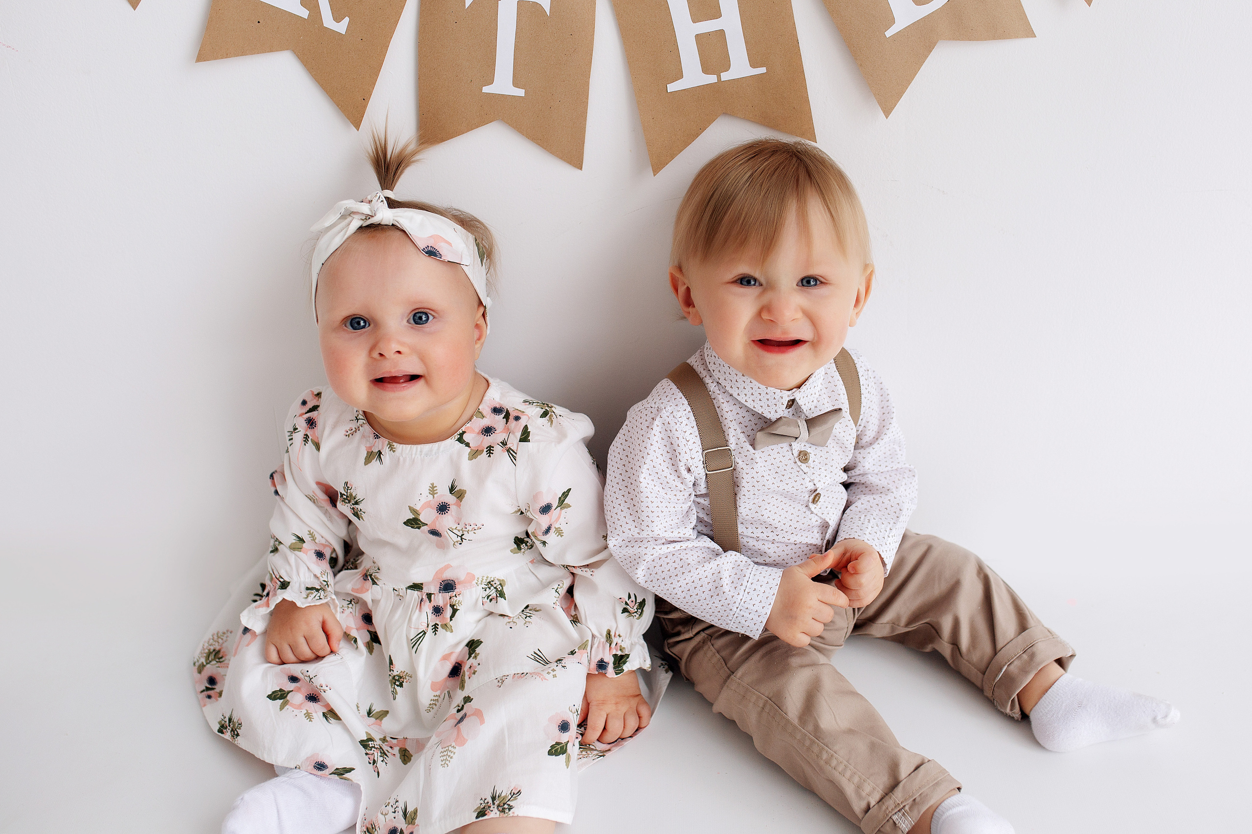 ЕВА и ВАНЯ год. Фотограф новорожденных Оксана Полевская