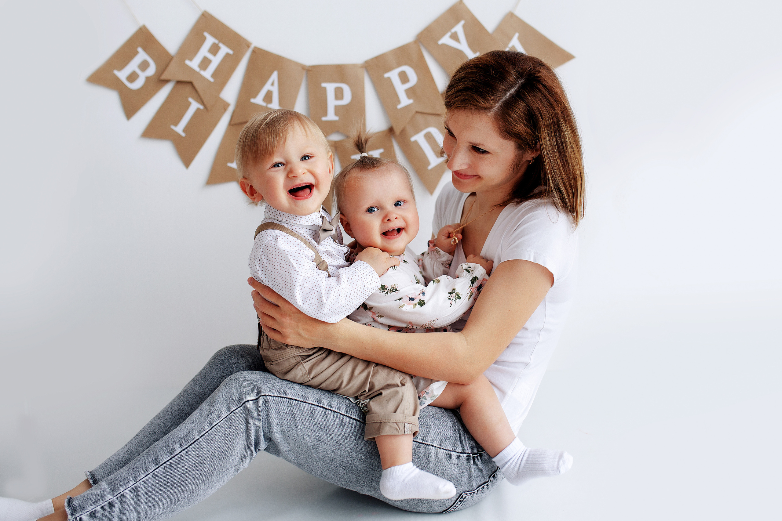 ЕВА и ВАНЯ год. Фотограф новорожденных Оксана Полевская