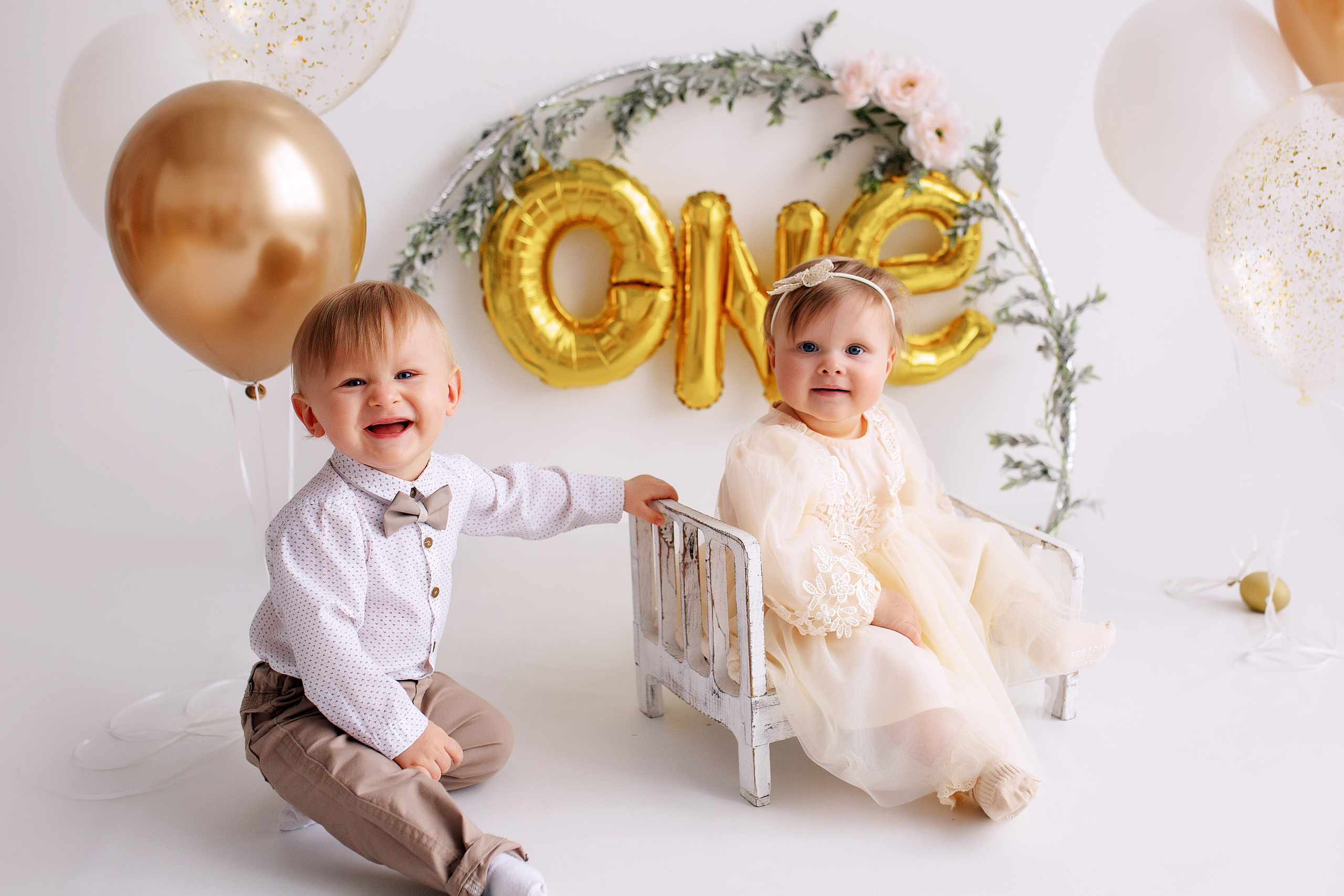 ЕВА и ВАНЯ год. Фотограф новорожденных Оксана Полевская