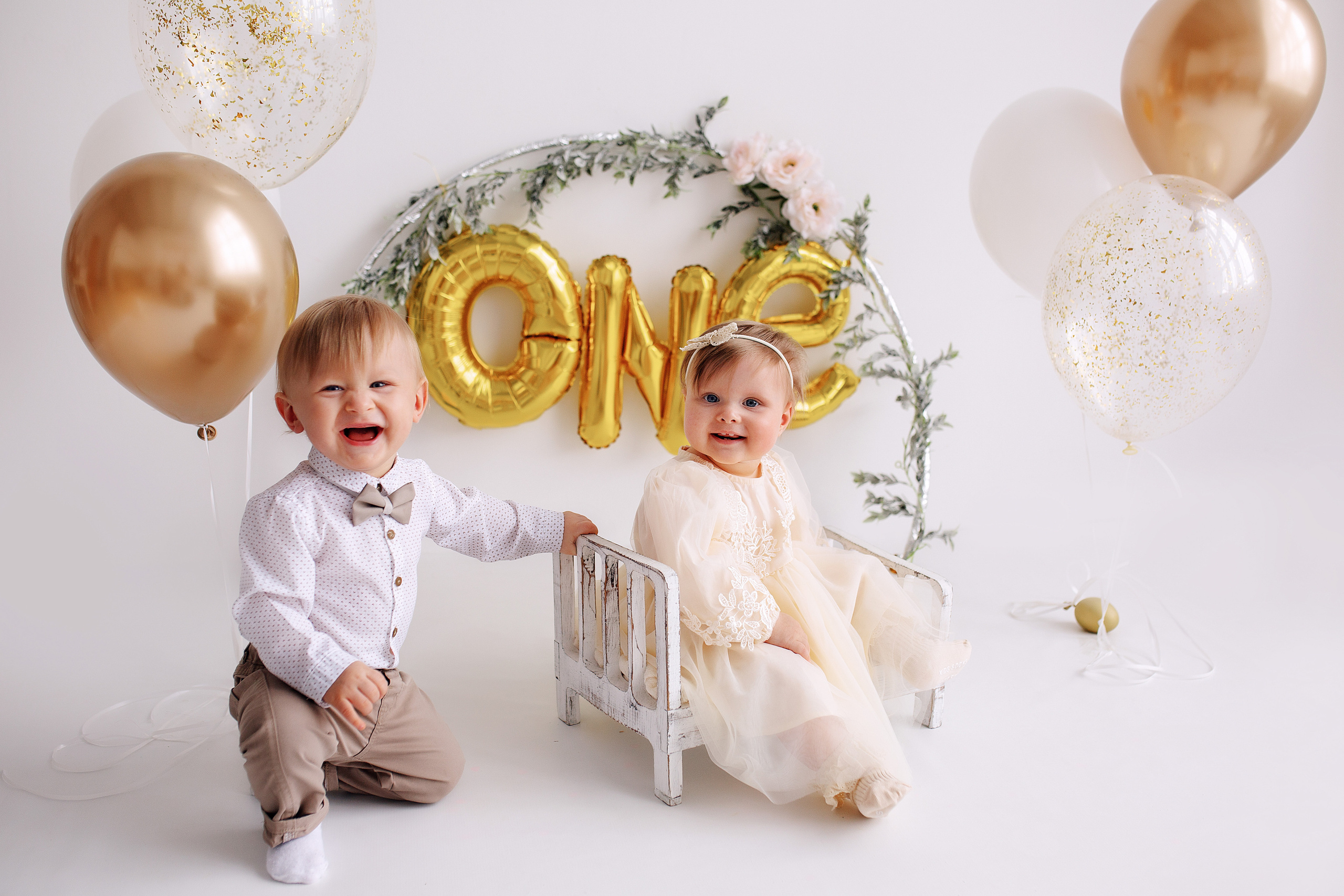 ЕВА и ВАНЯ год. Фотограф новорожденных Оксана Полевская