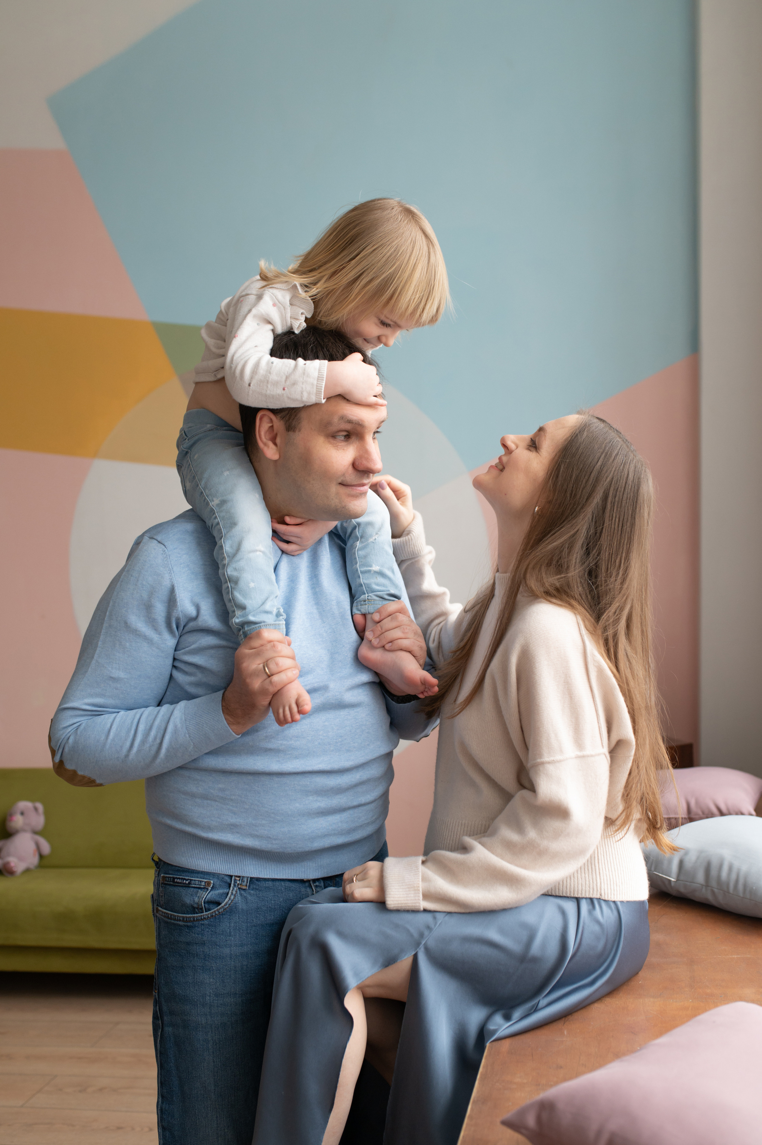 Семейная съемка в студии. Семейный фотограф в Москве Ольга Барсукова