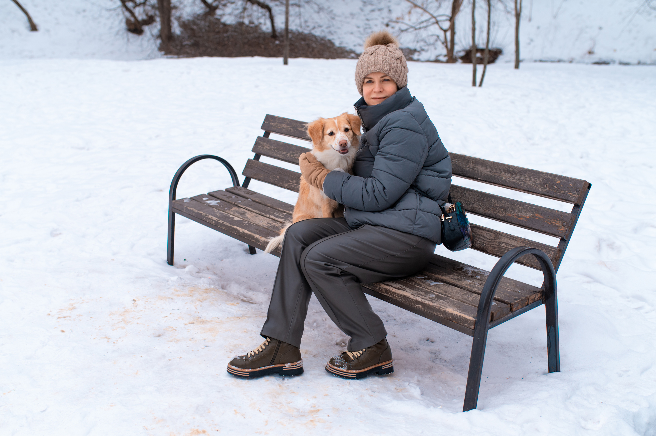 Прогулка с собакой. Семейный фотограф в Москве Ольга Барсукова