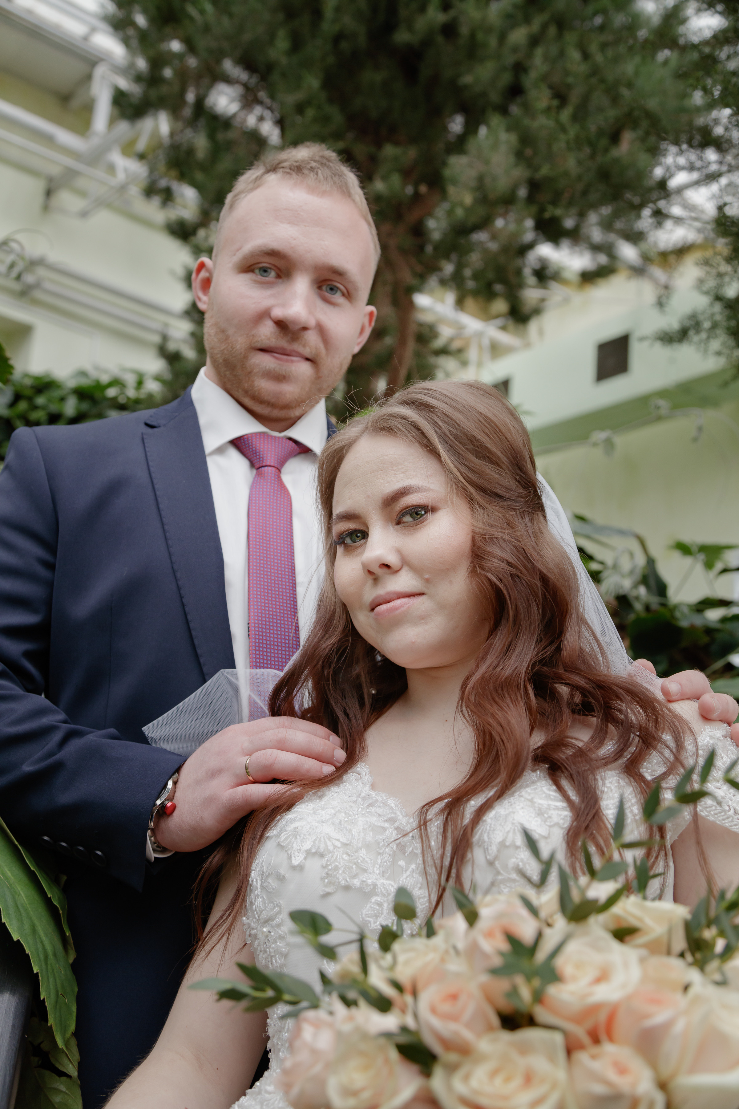 Свадебная фотосессия в зимнем саду