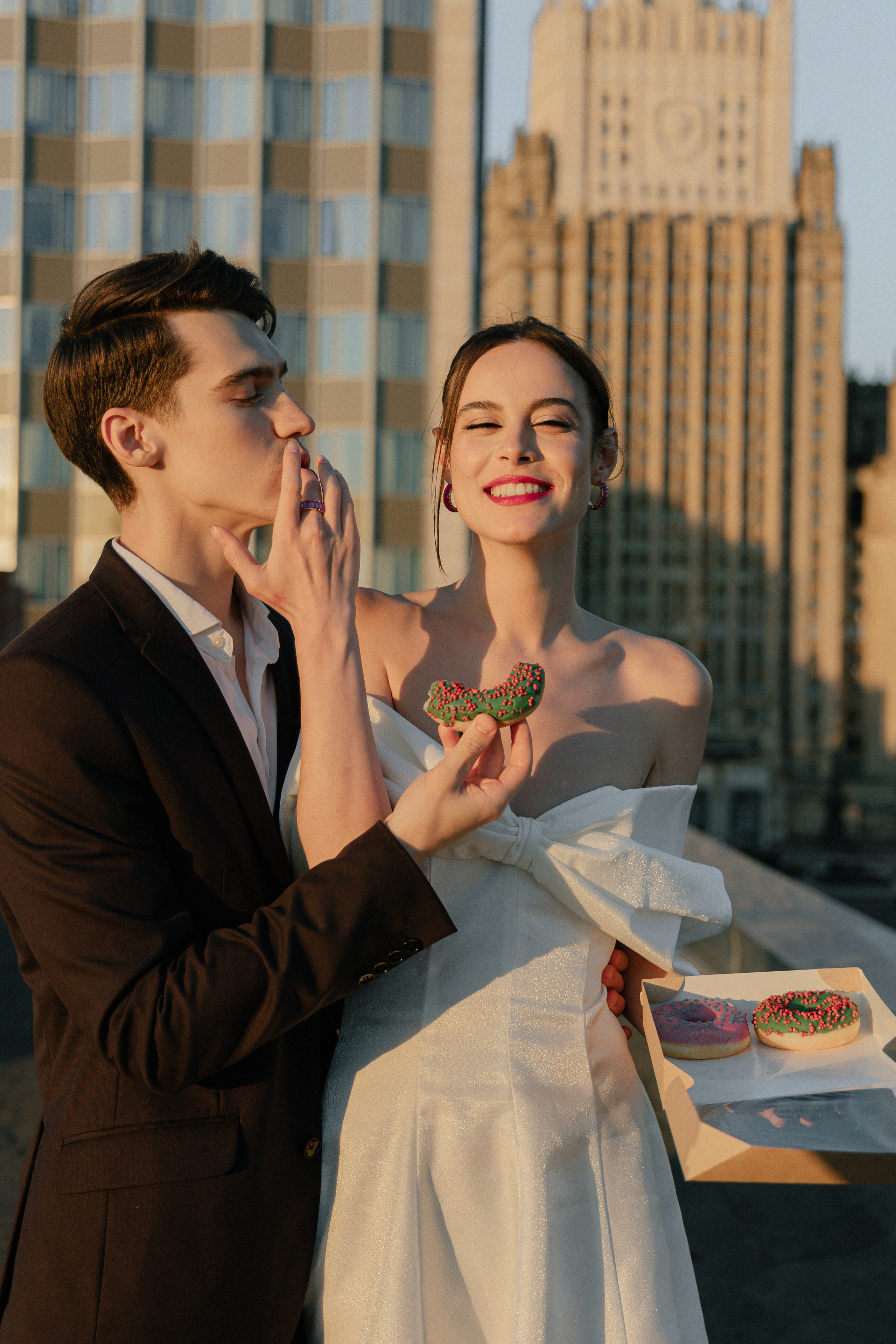 Дмитрий и Катерина: закат на крыше АРХИВ. Свадебный фотограф Москва