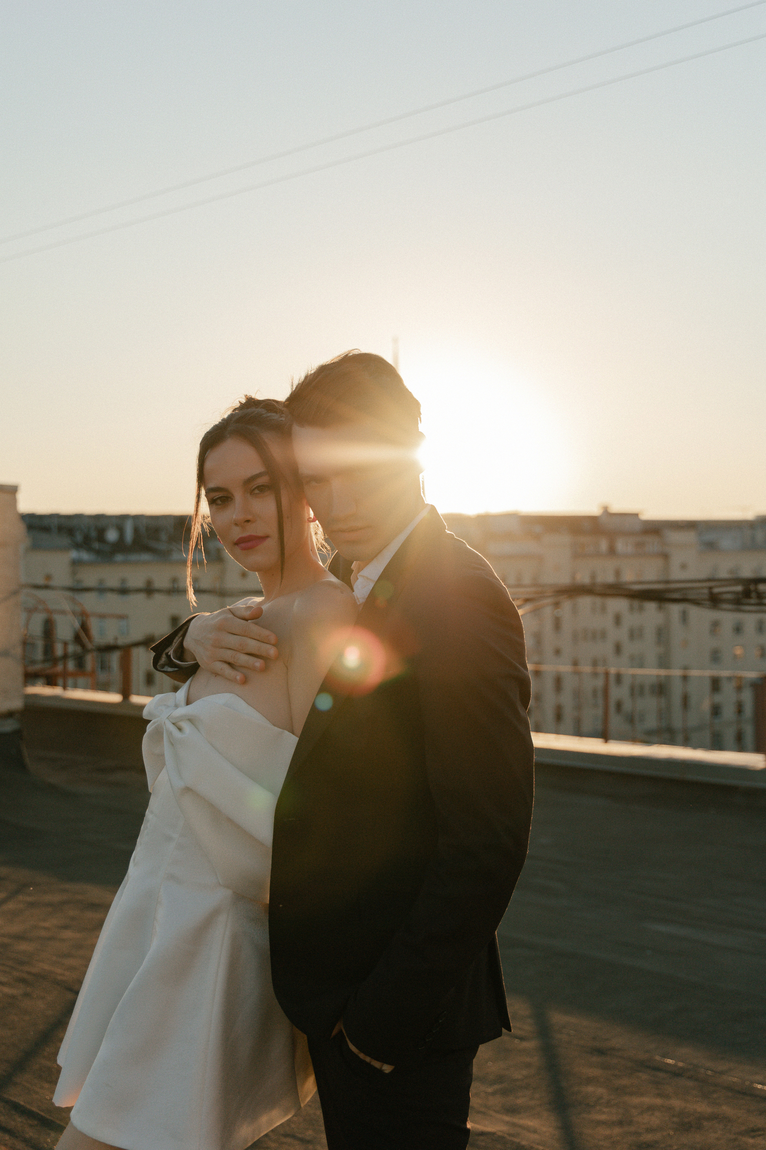 Дмитрий и Катерина: закат на крыше АРХИВ. Свадебный фотограф Москва
