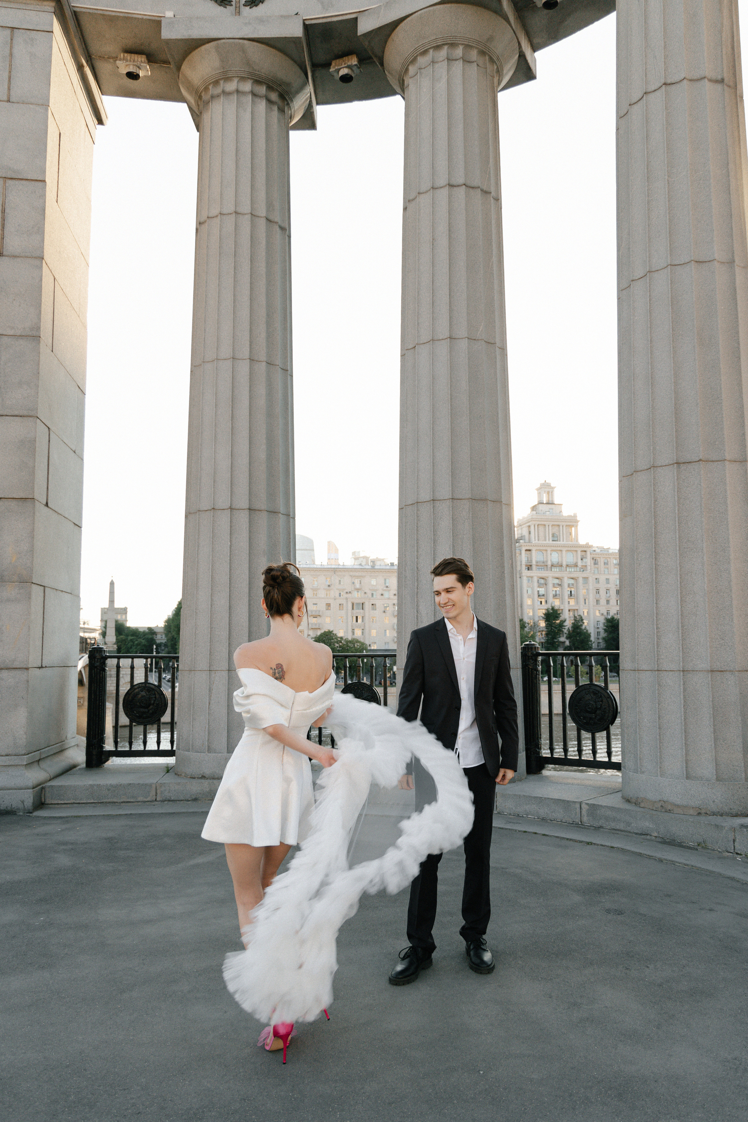 Дмитрий и Катерина: закат на крыше АРХИВ. Свадебный фотограф Москва