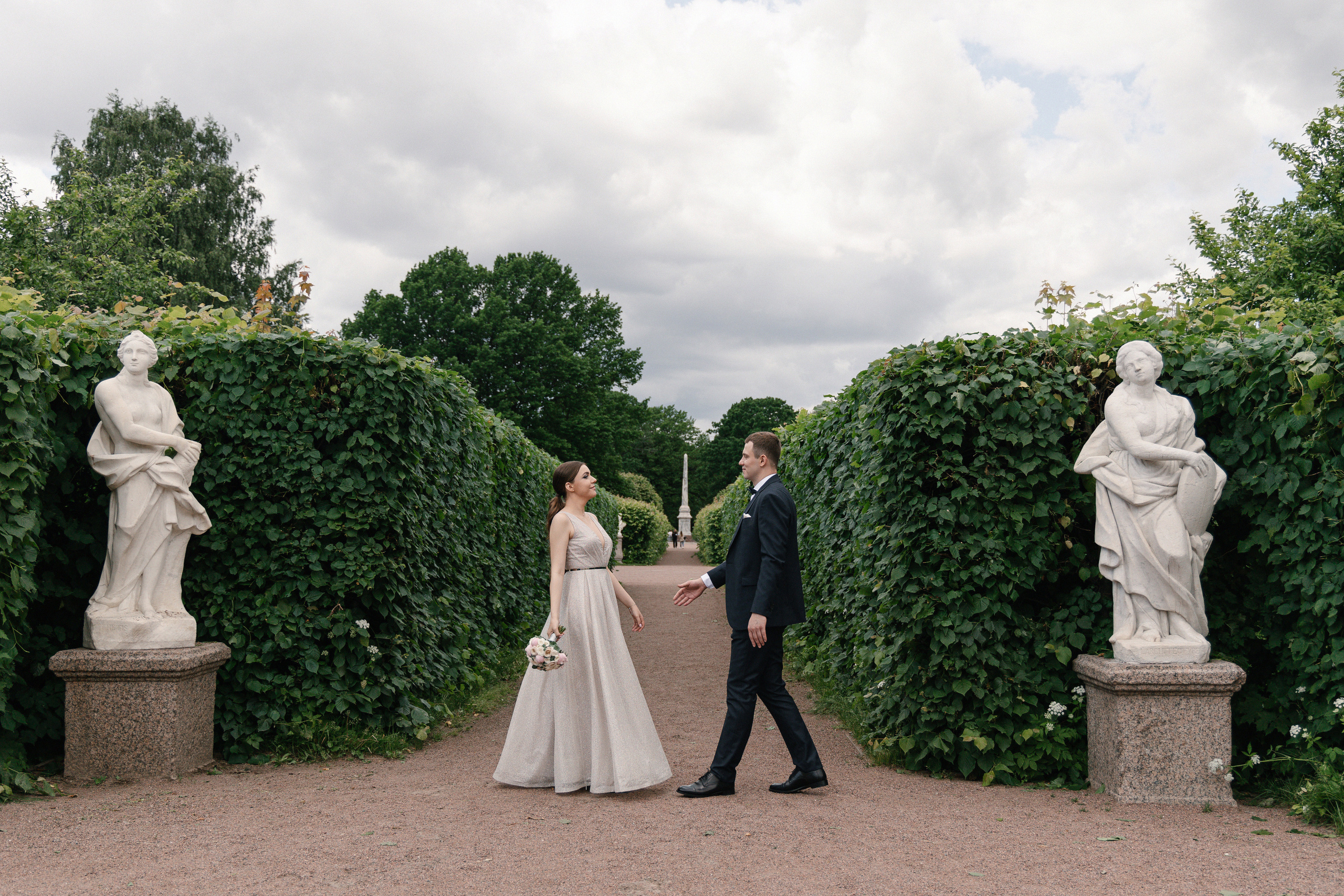 АРХИВ Елена и Олег: Кусково. Свадебный фотограф Москва