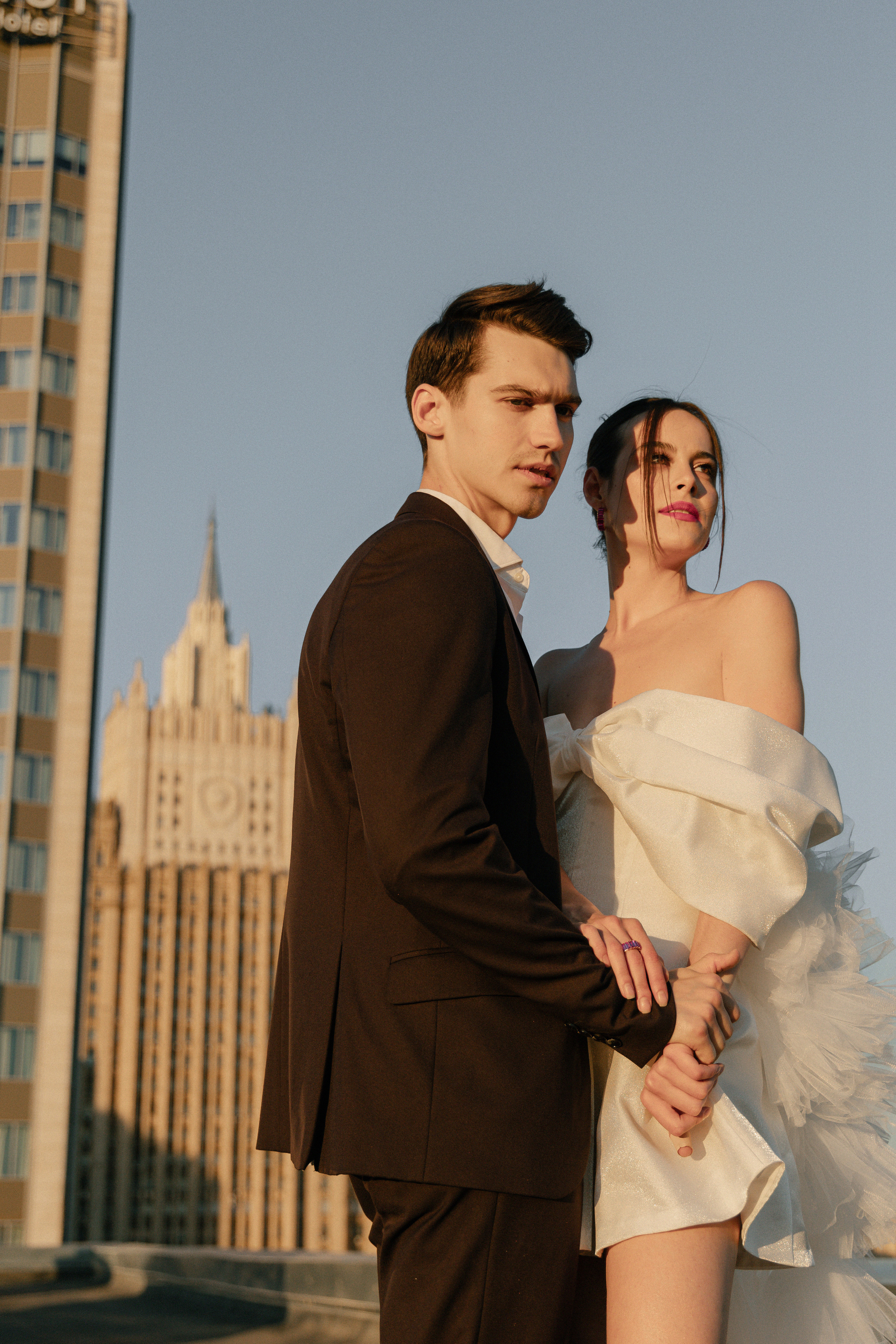 Дмитрий и Катерина: закат на крыше АРХИВ. Свадебный фотограф Москва