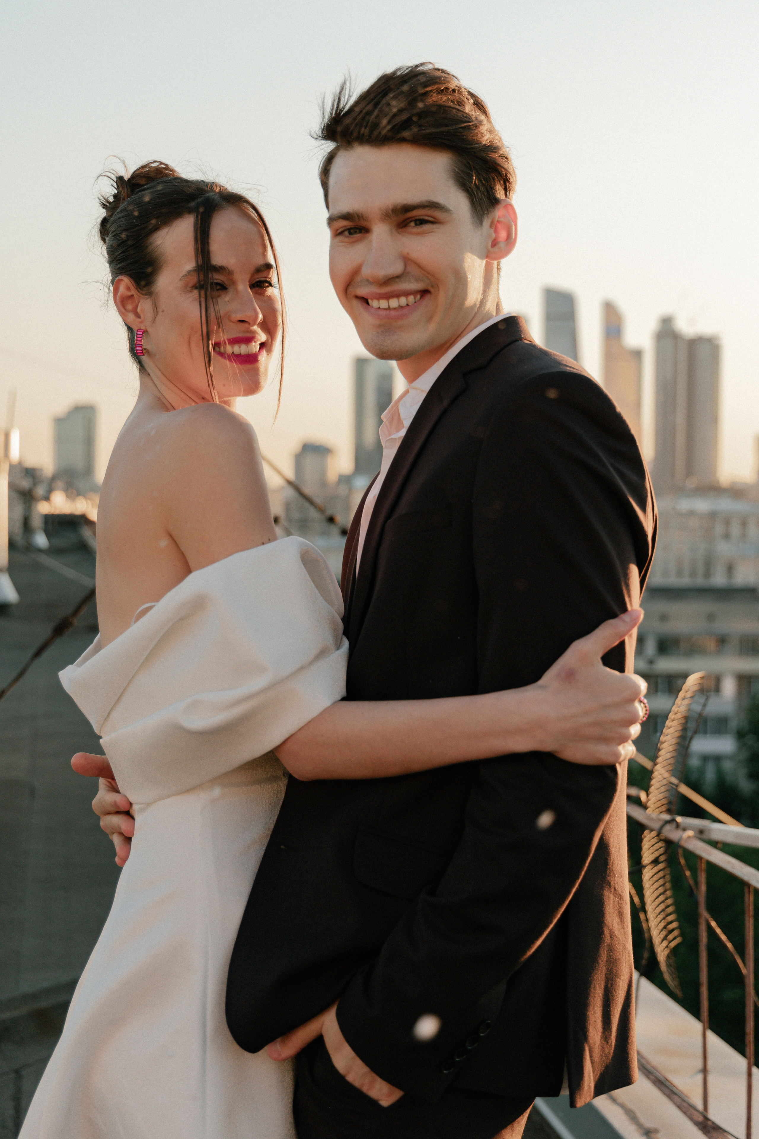 Дмитрий и Катерина: закат на крыше АРХИВ. Свадебный фотограф Москва